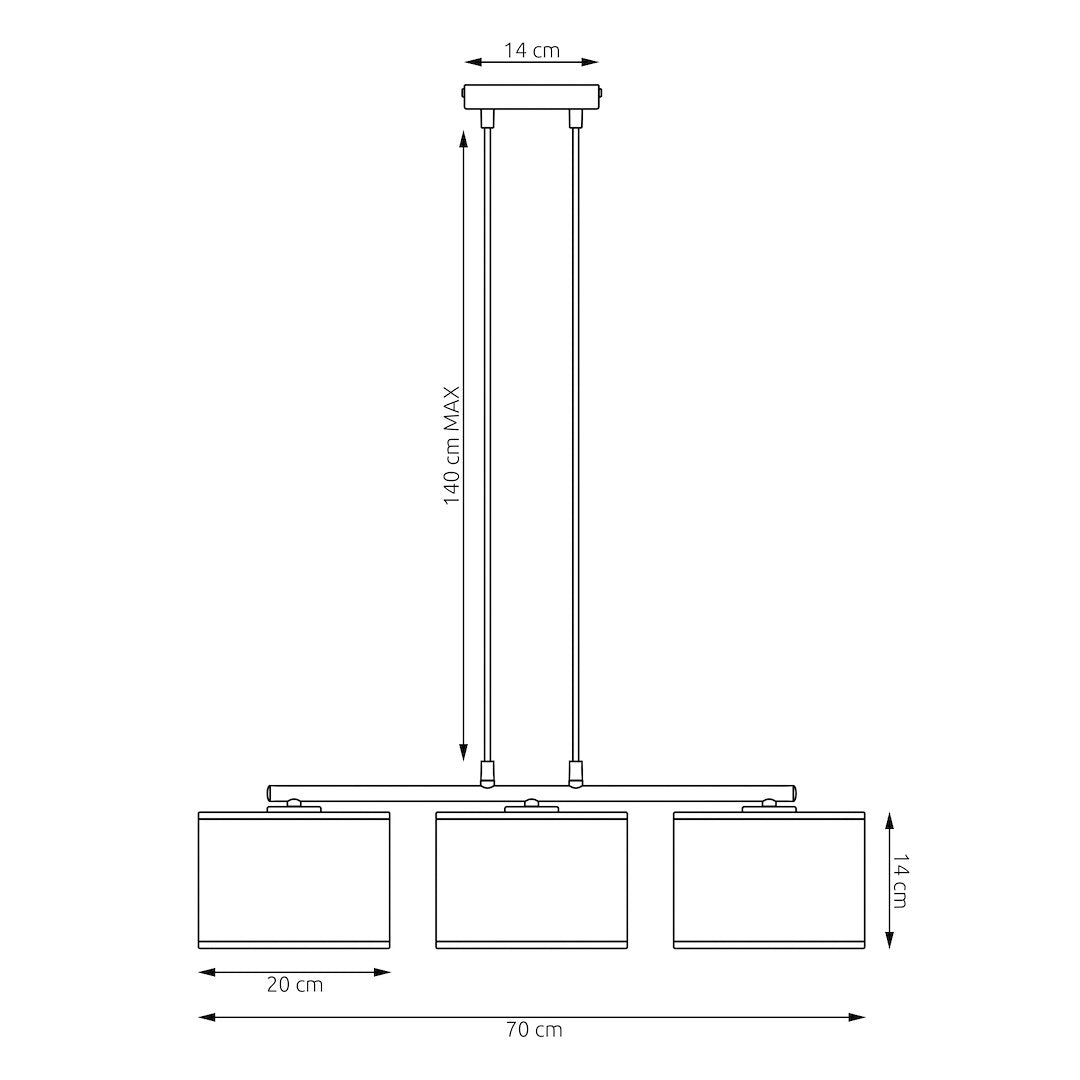ECO 3 BL GRÅ Loftlampe