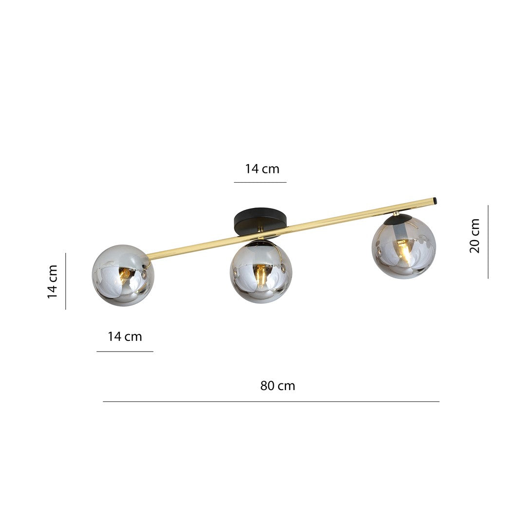 SPLENDI 3 BLÅ GRAFIT Loftlampe