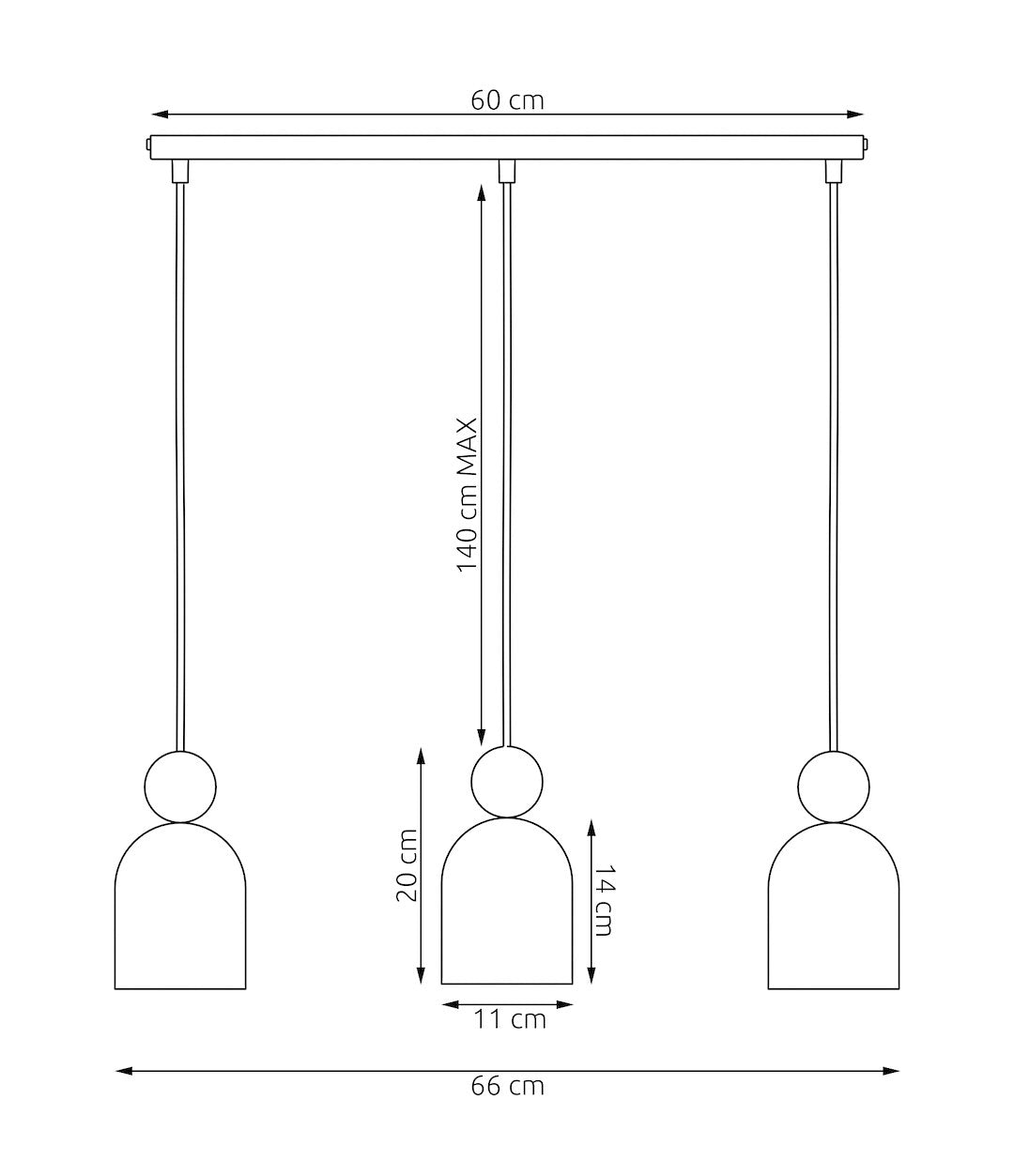 MESI 3 SORT Loftlampe
