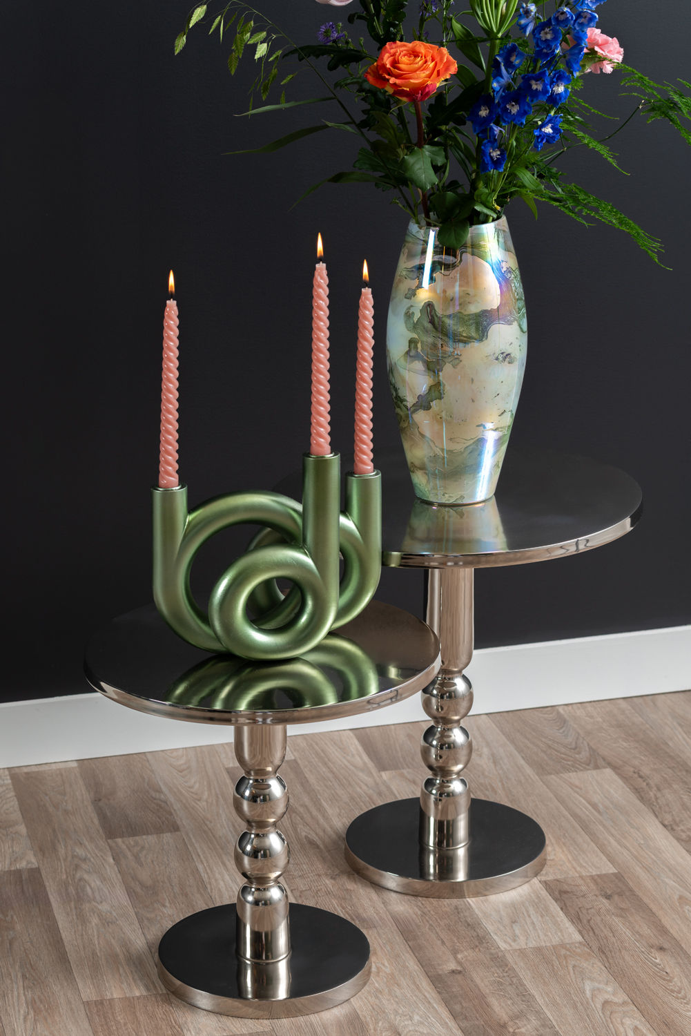 LEITMOTIV Side bord Sheen aluminium chrome