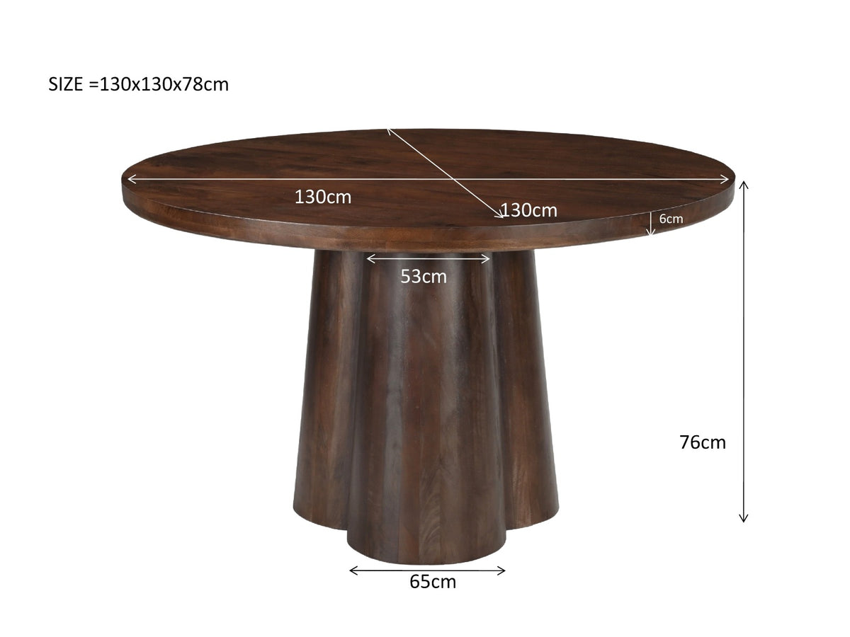 Brix Klubber 130 cm Spisebord