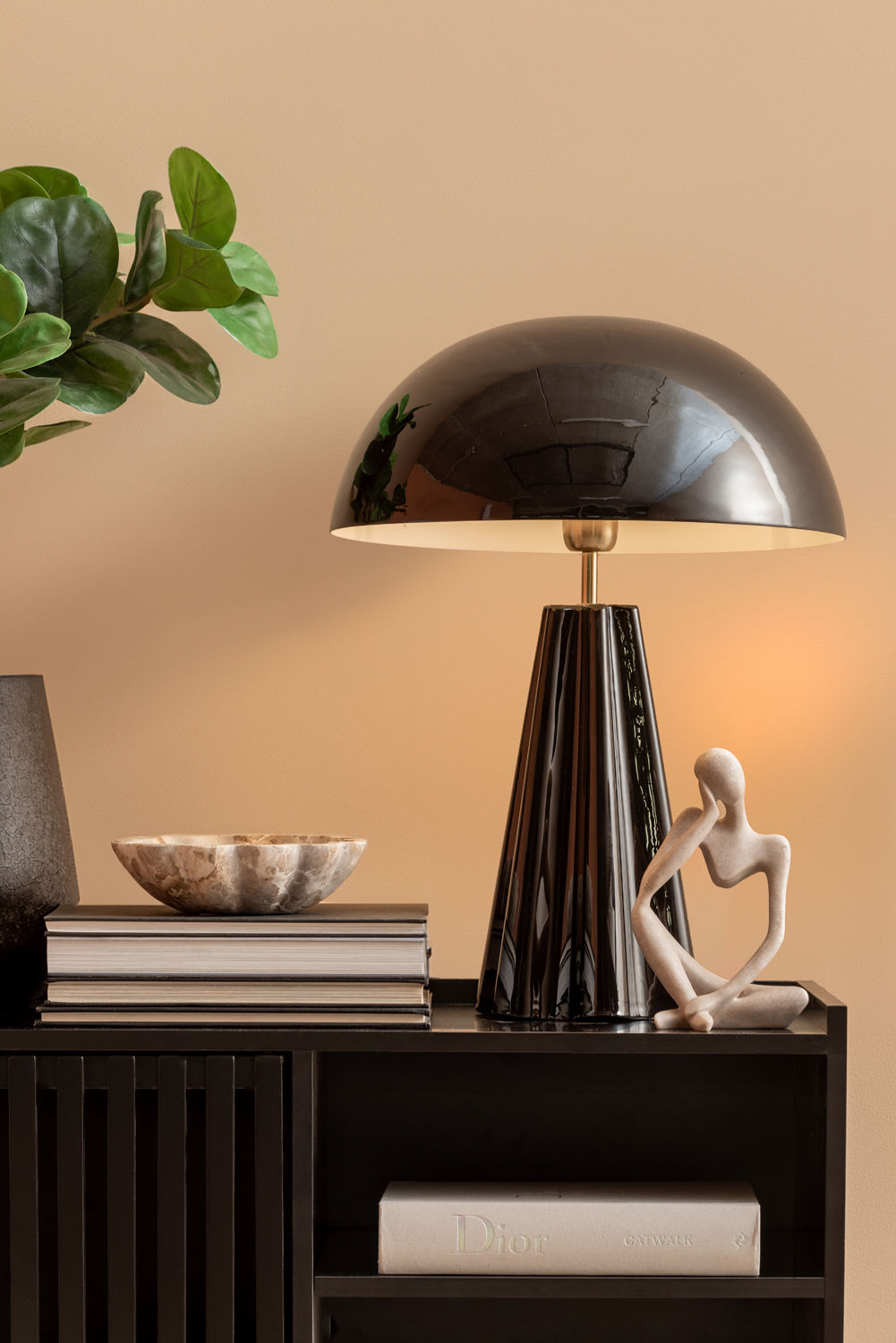 LEITMOTIV Table lamp Amplio XL enamel black