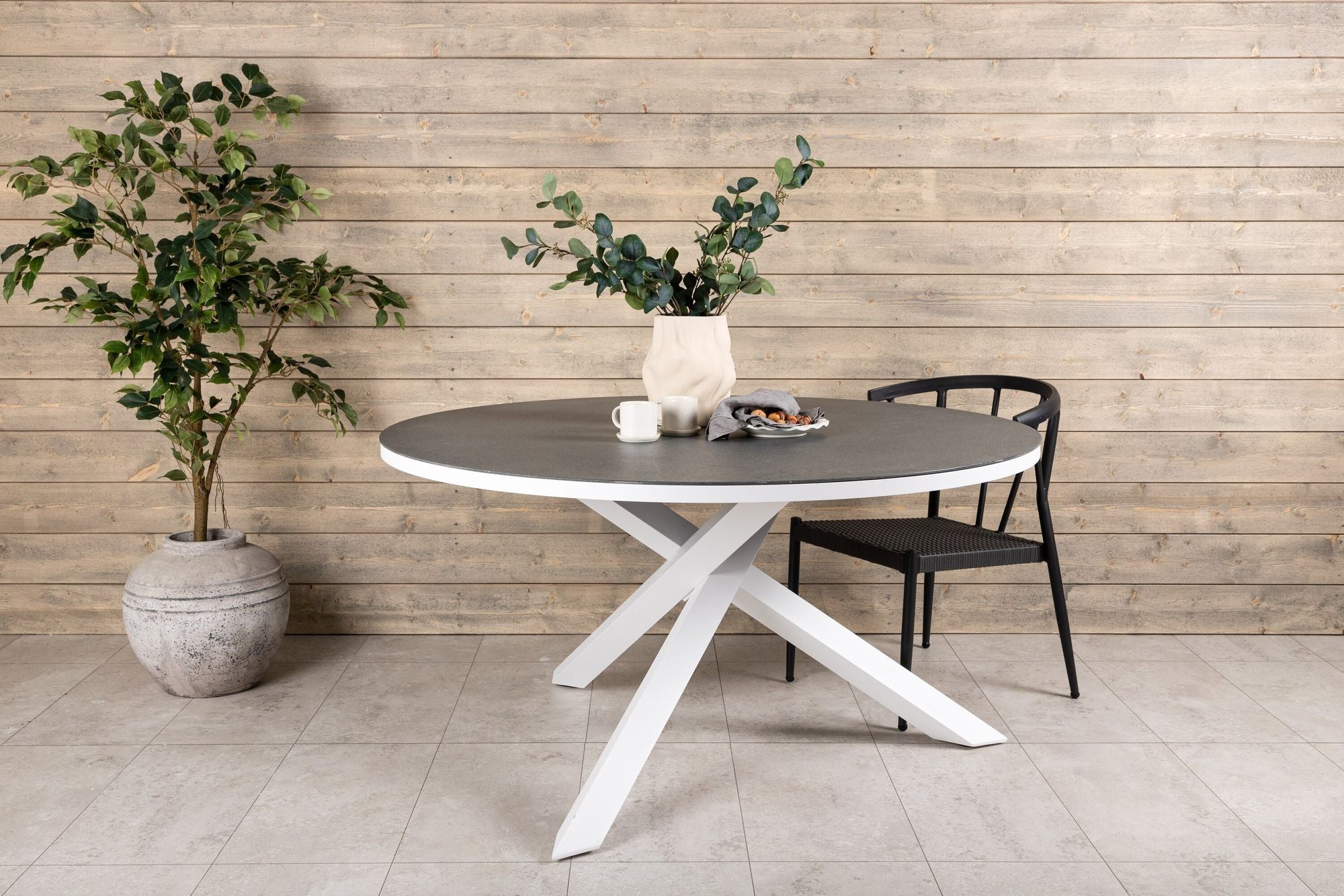 Venture Home Copacabana bord ø 140 - White/Grey