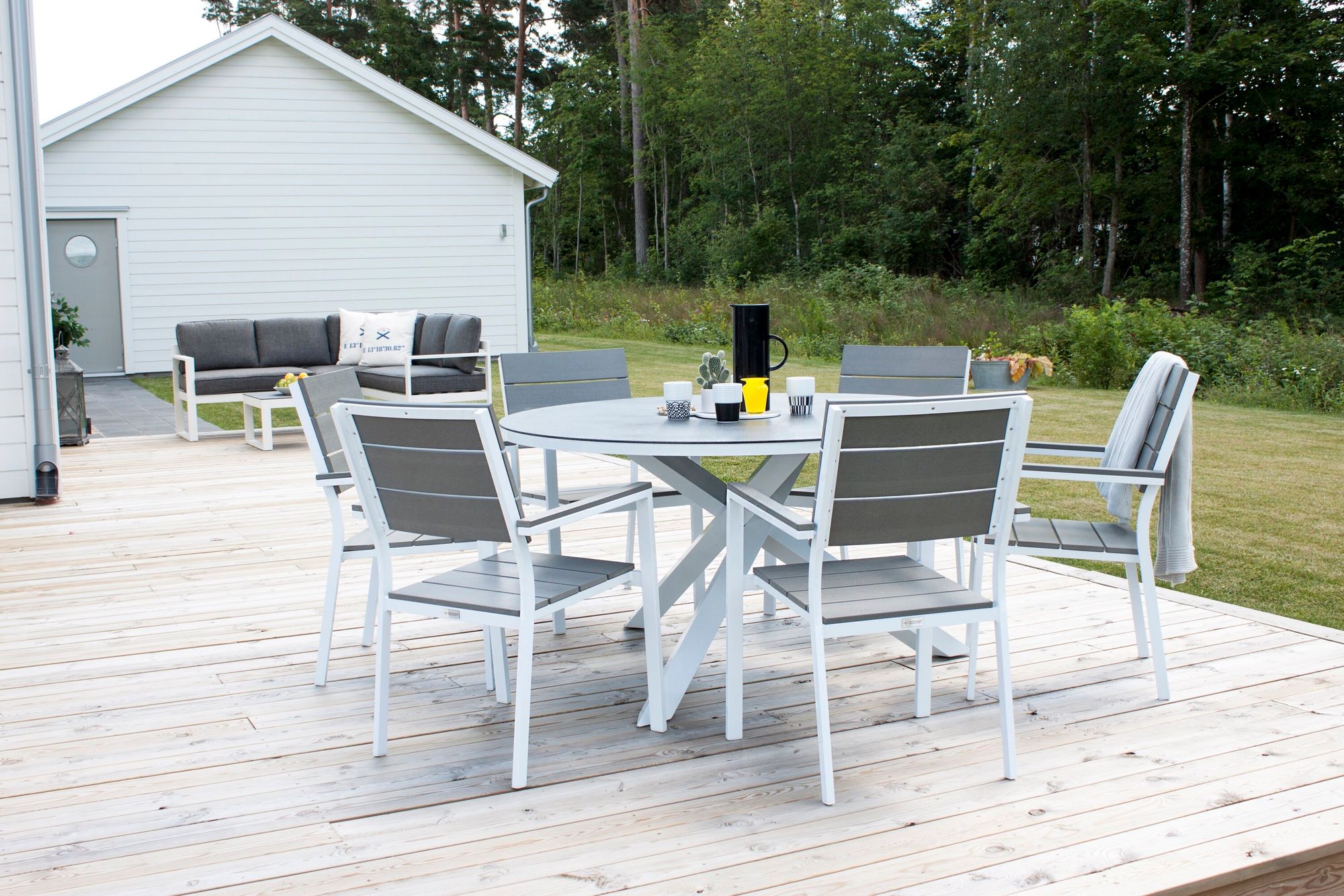 Venture Home Copacabana bord ø 140 - White/Grey