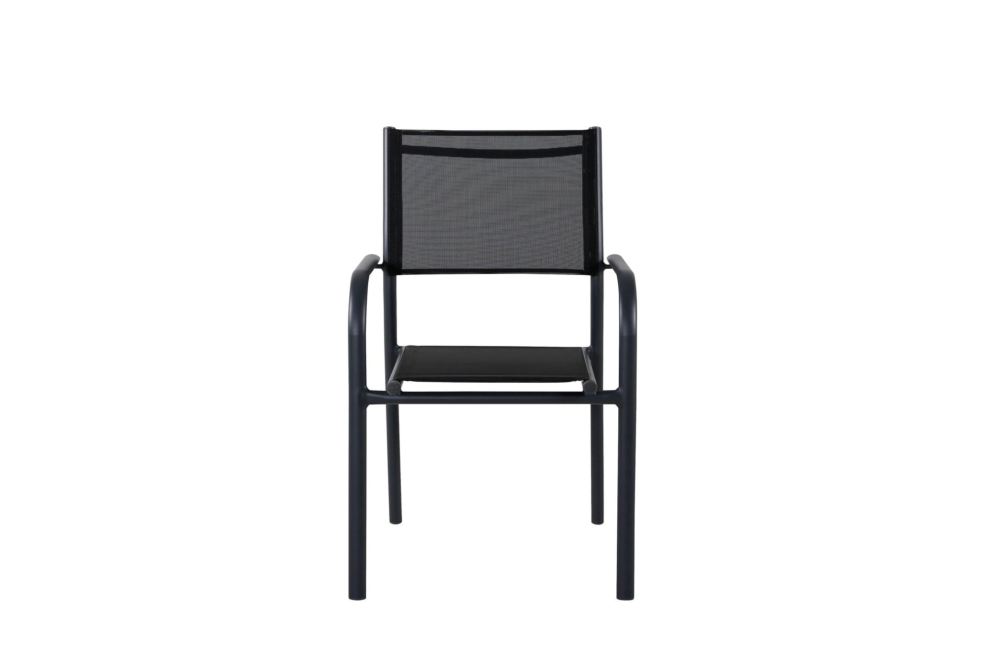 Venture Home Santorini Arm stol -Stackable - Black alu / Black Textilene