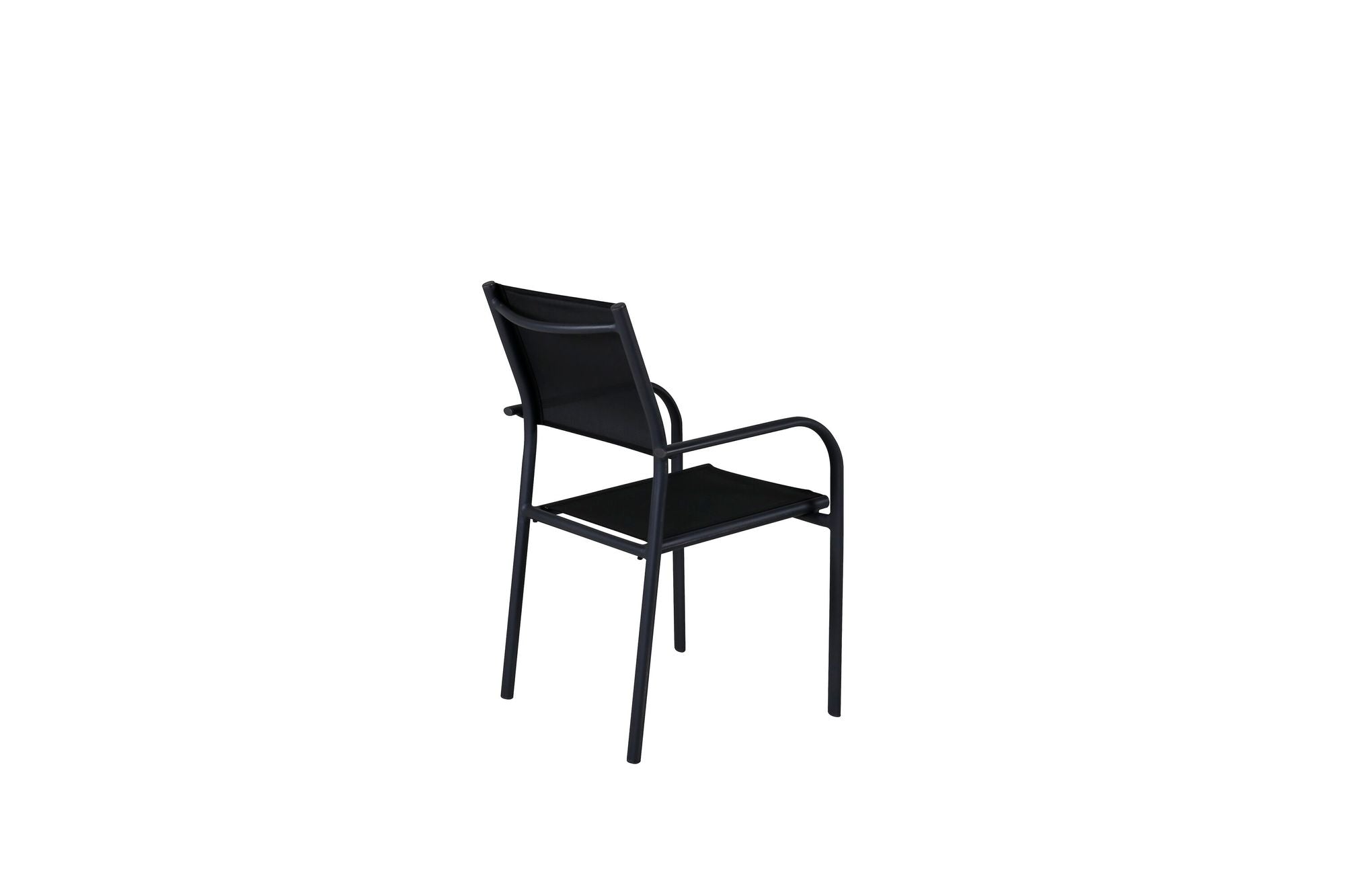 Venture Home Santorini Arm stol -Stackable - Black alu / Black Textilene