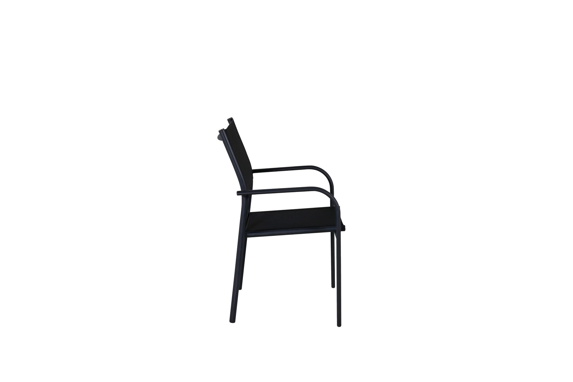 Venture Home Santorini Arm stol -Stackable - Black alu / Black Textilene