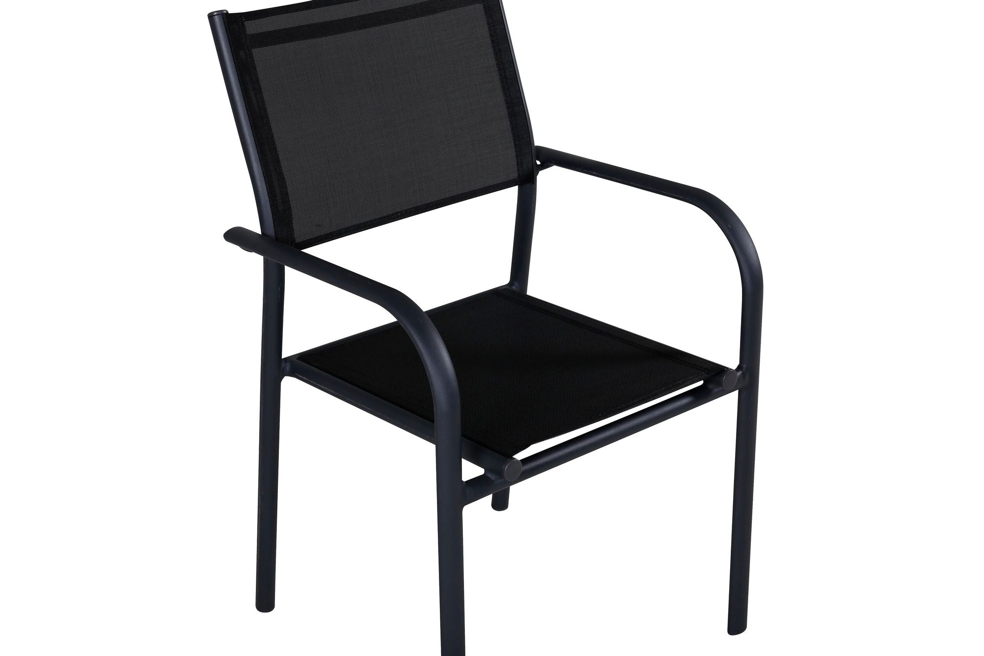 Venture Home Santorini Arm stol -Stackable - Black alu / Black Textilene
