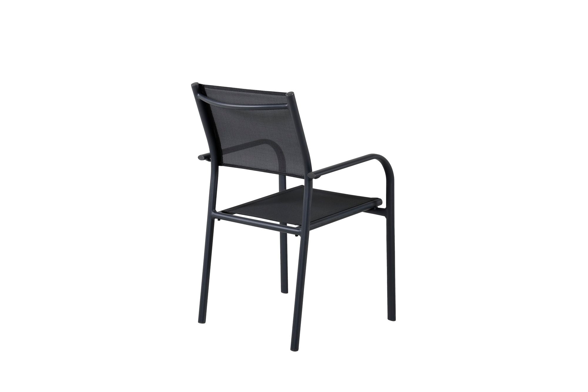 Venture Home Santorini Arm stol -Stackable - Black alu / Black Textilene