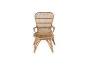 Venture Home Ella Lounge stol - rattan / Offwhite Cushion. inc. Ottoman
