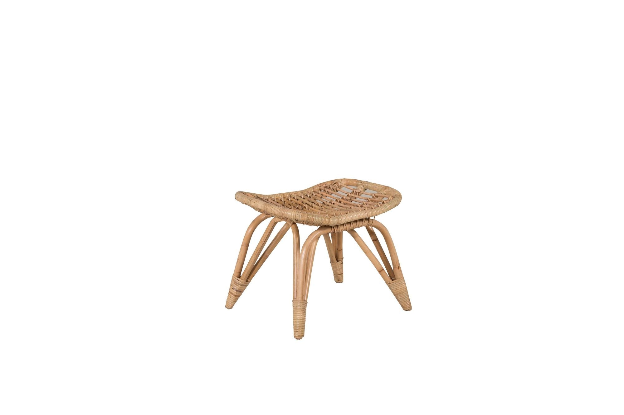Venture Home Ella Lounge stol - rattan / Offwhite Cushion. inc. Ottoman