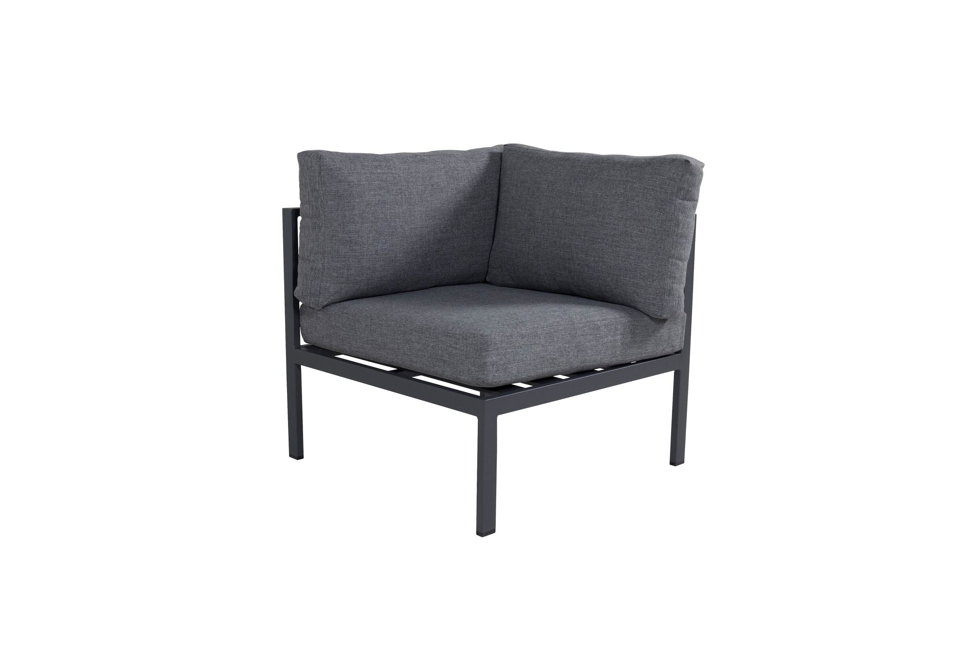 Venture Home Copacabana hjørne Part - Black Alu / Grey Cushion