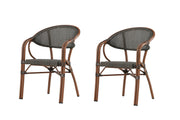 Venture Home Vila Real Caféchair 2-pack - Brown/Black