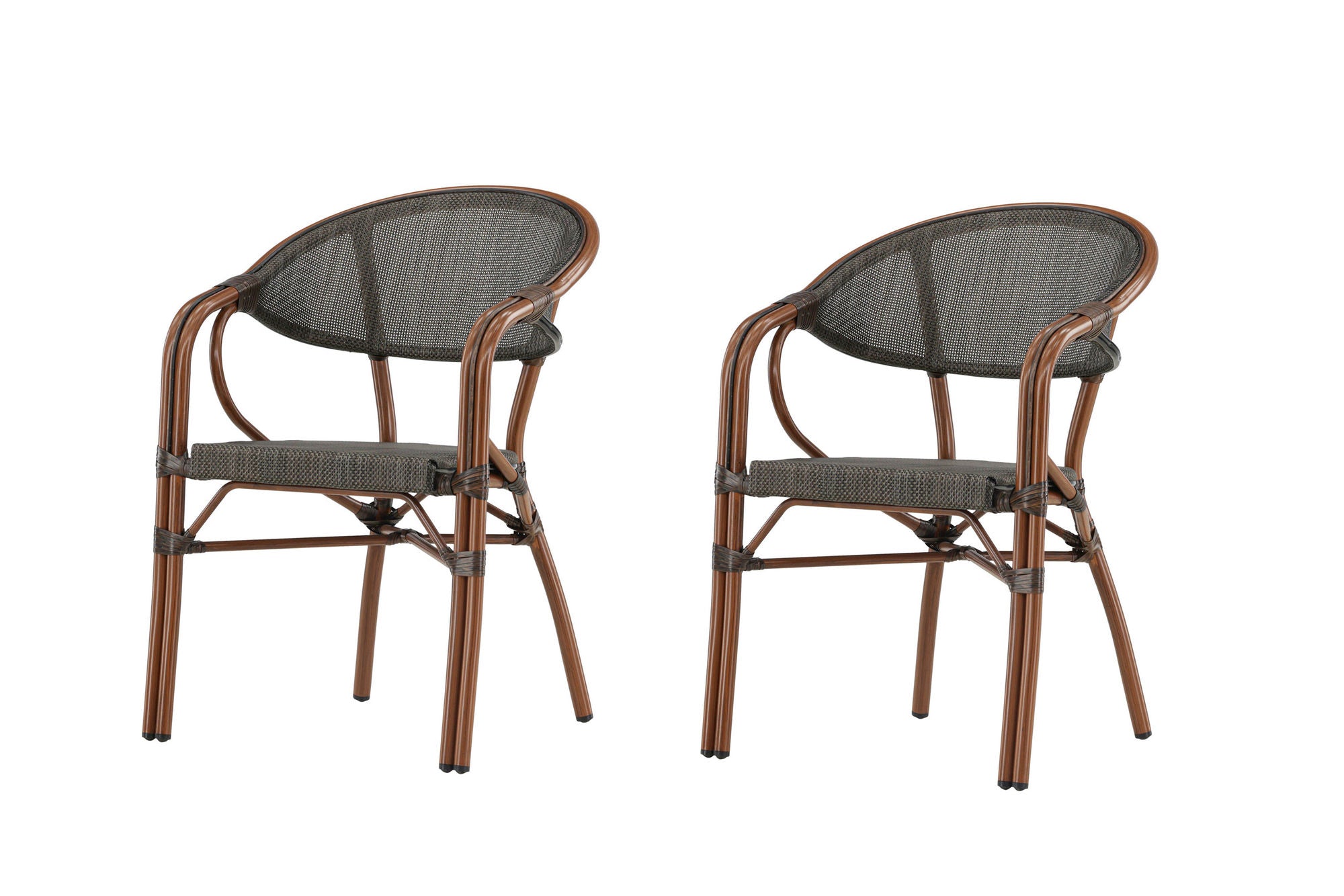 Venture Home Vila Real Caféchair 2-pack - Brown/Black