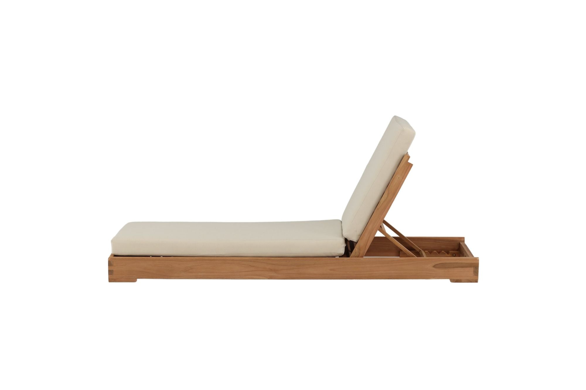 Venture Home Sunbed - Teak golden inc Beige Cushion