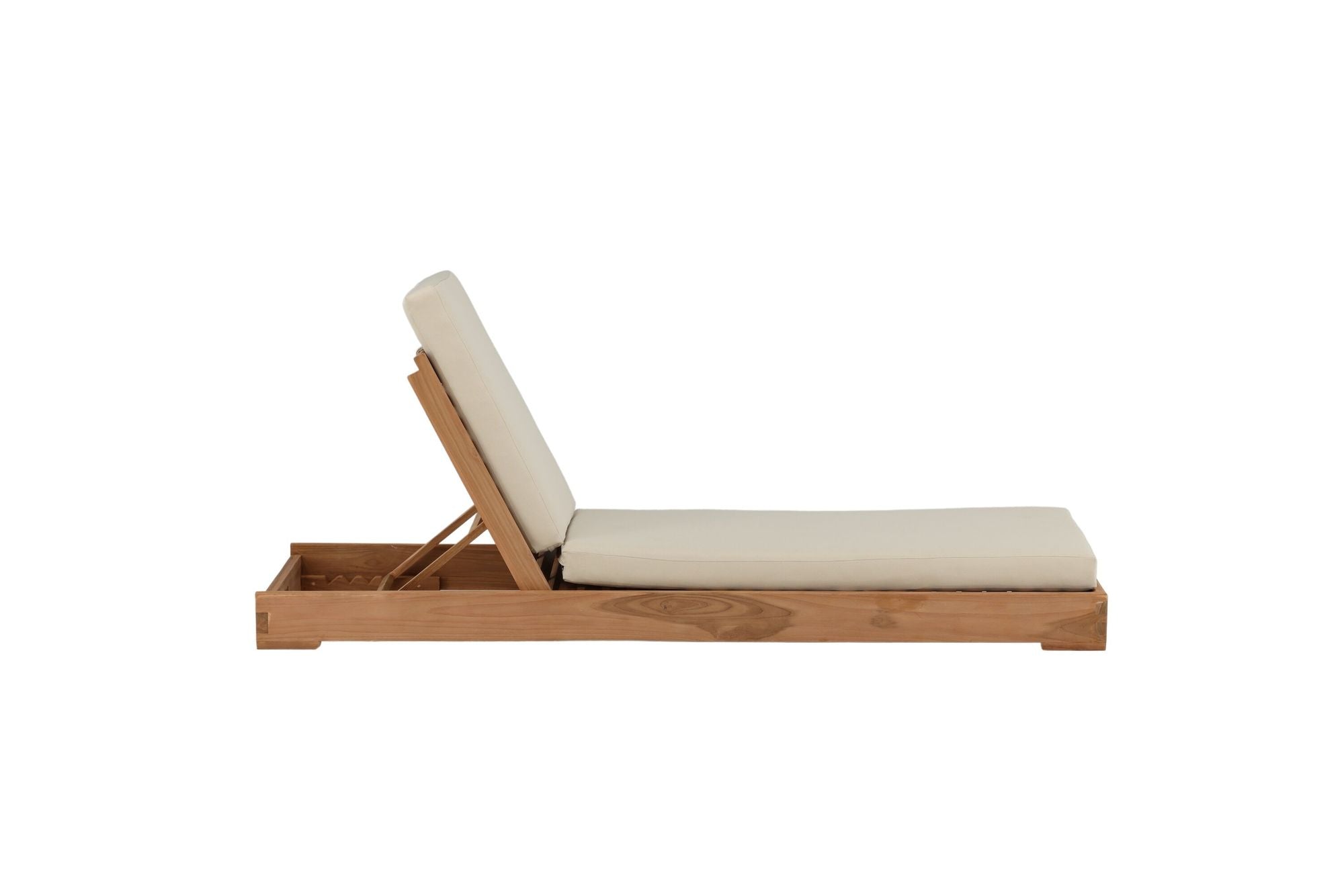 Venture Home Sunbed - Teak golden inc Beige Cushion