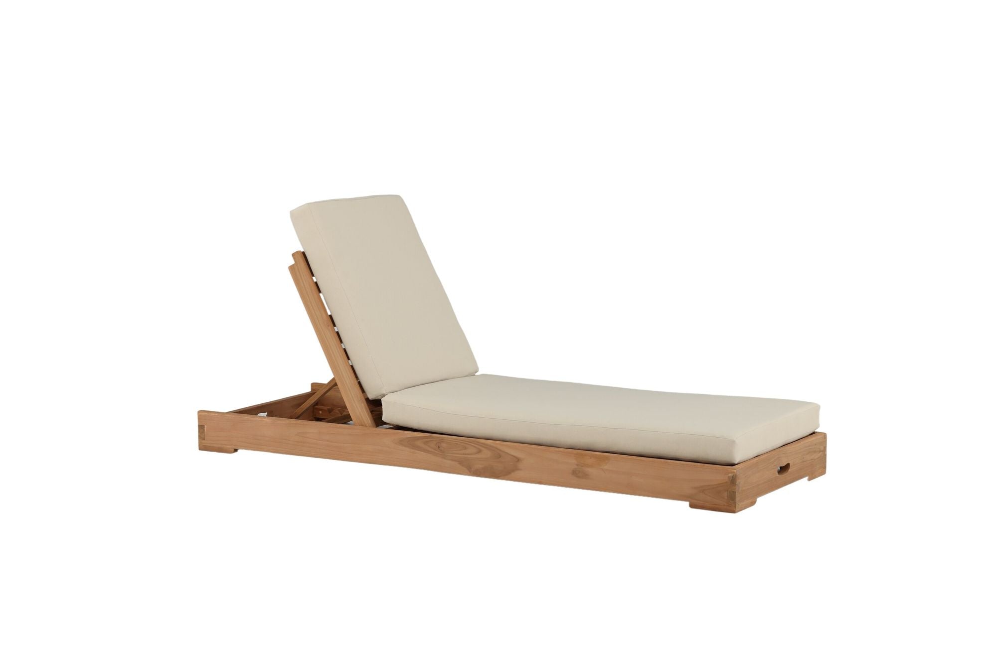 Venture Home Sunbed - Teak golden inc Beige Cushion