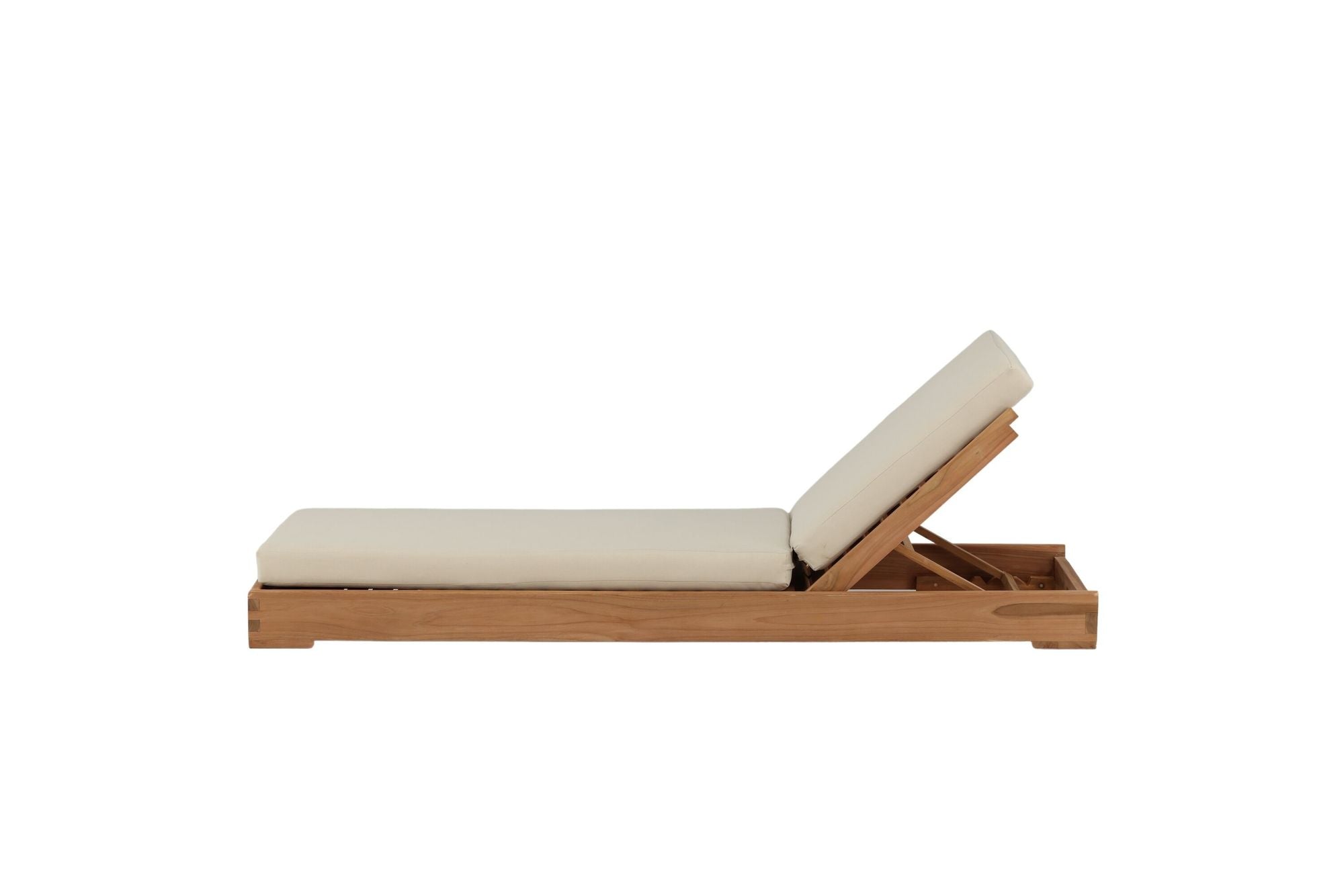 Venture Home Sunbed - Teak golden inc Beige Cushion