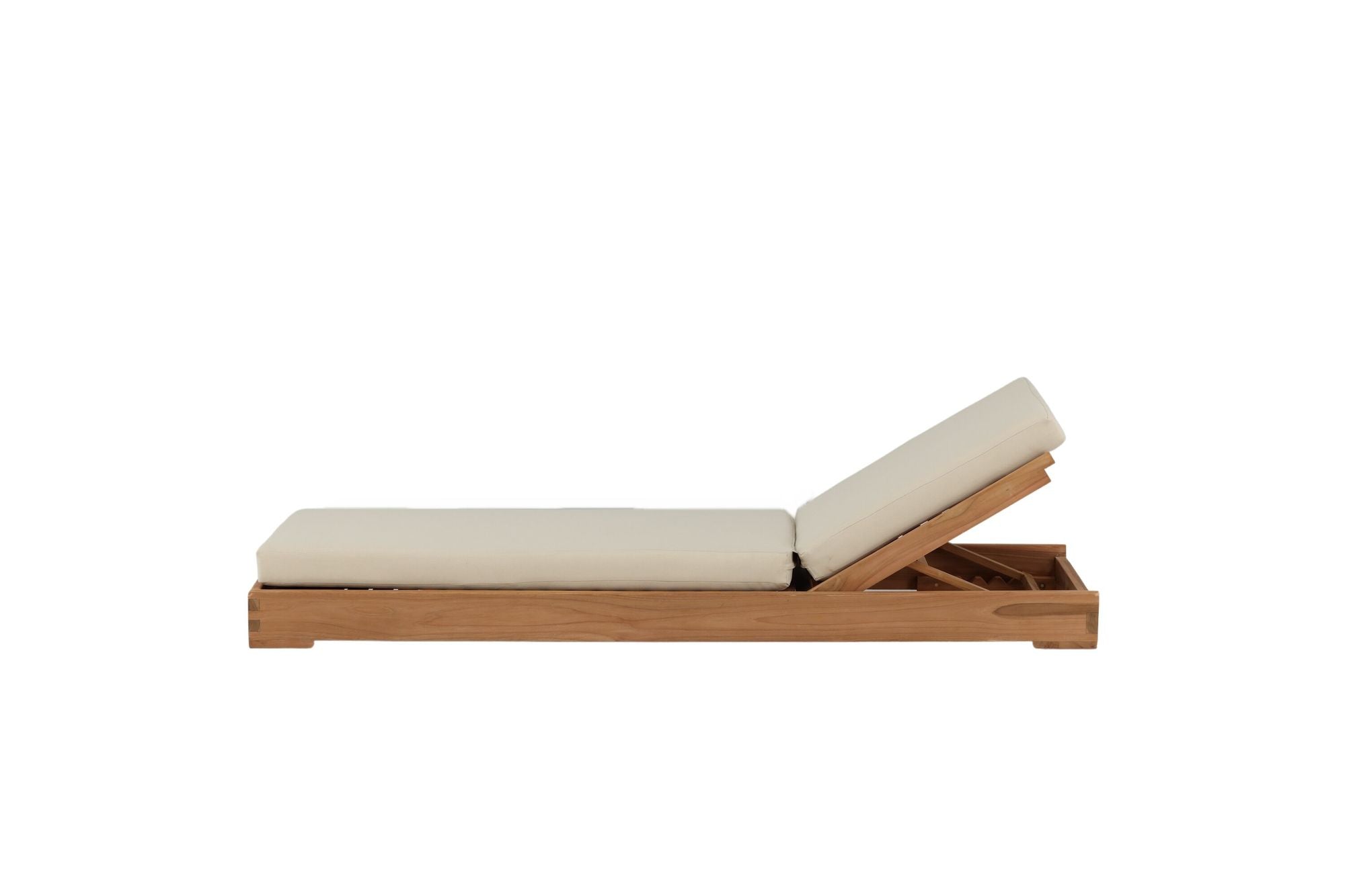 Venture Home Sunbed - Teak golden inc Beige Cushion