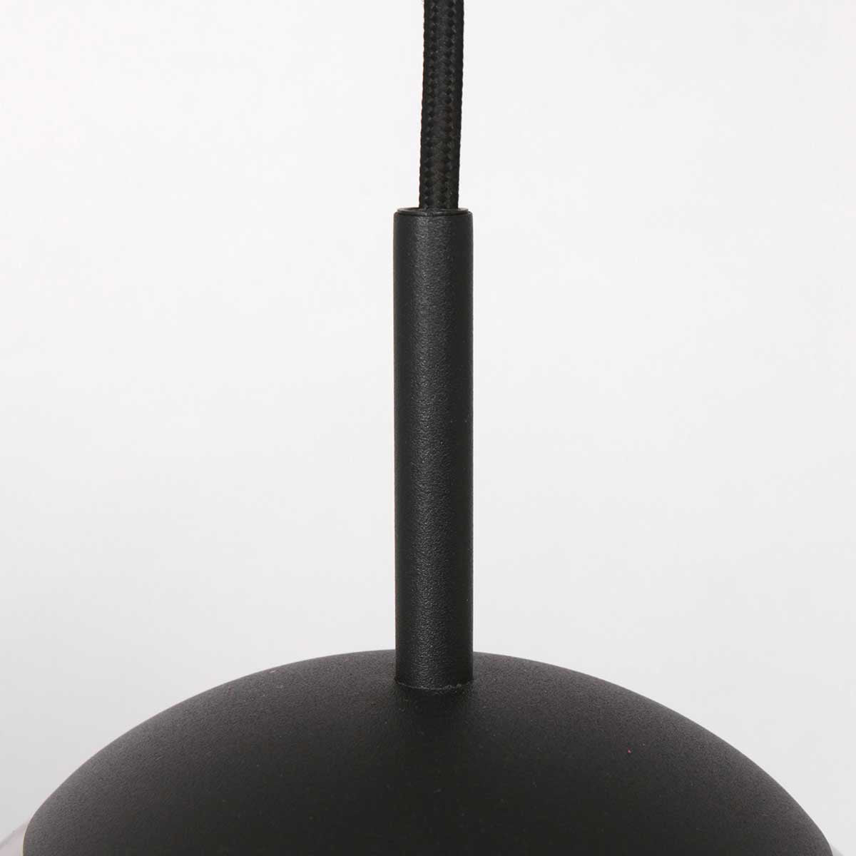 Hængelampe Bollique 3496ZW i sort med røget glas Ø20 cm