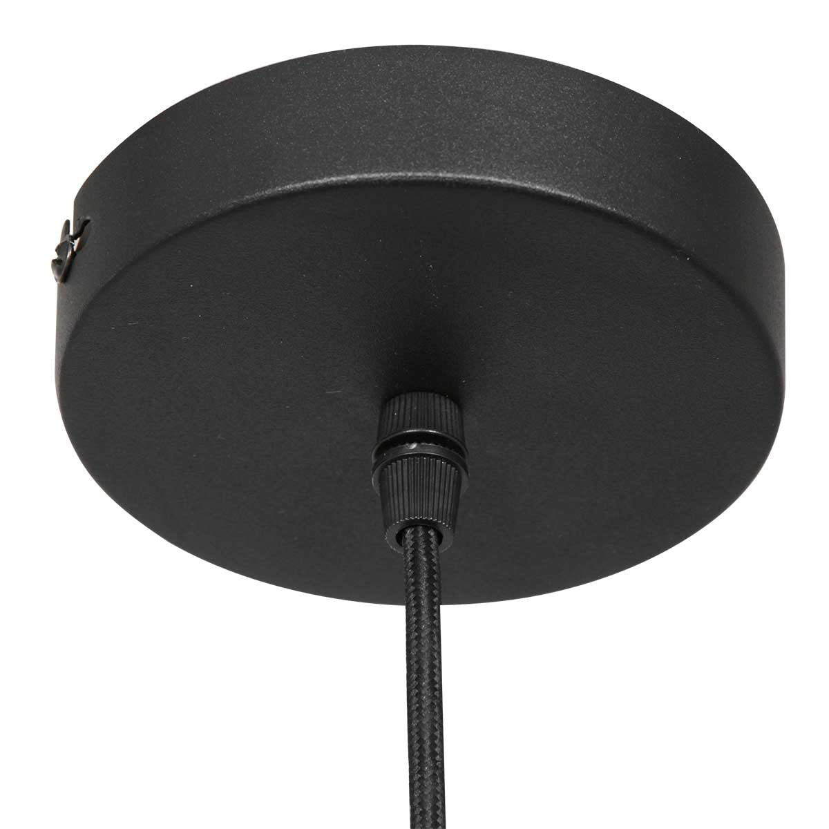 Hængelampe Bollique 3497ZW sort med røgfarvet glas Ø25 cm