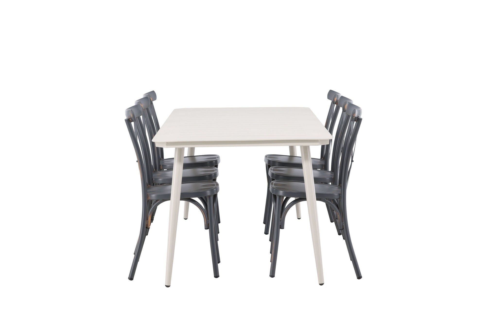 Venture Home Lina spisebord - Beige - 200*90 +Tablas Diningchair Aluminium - Black / _6