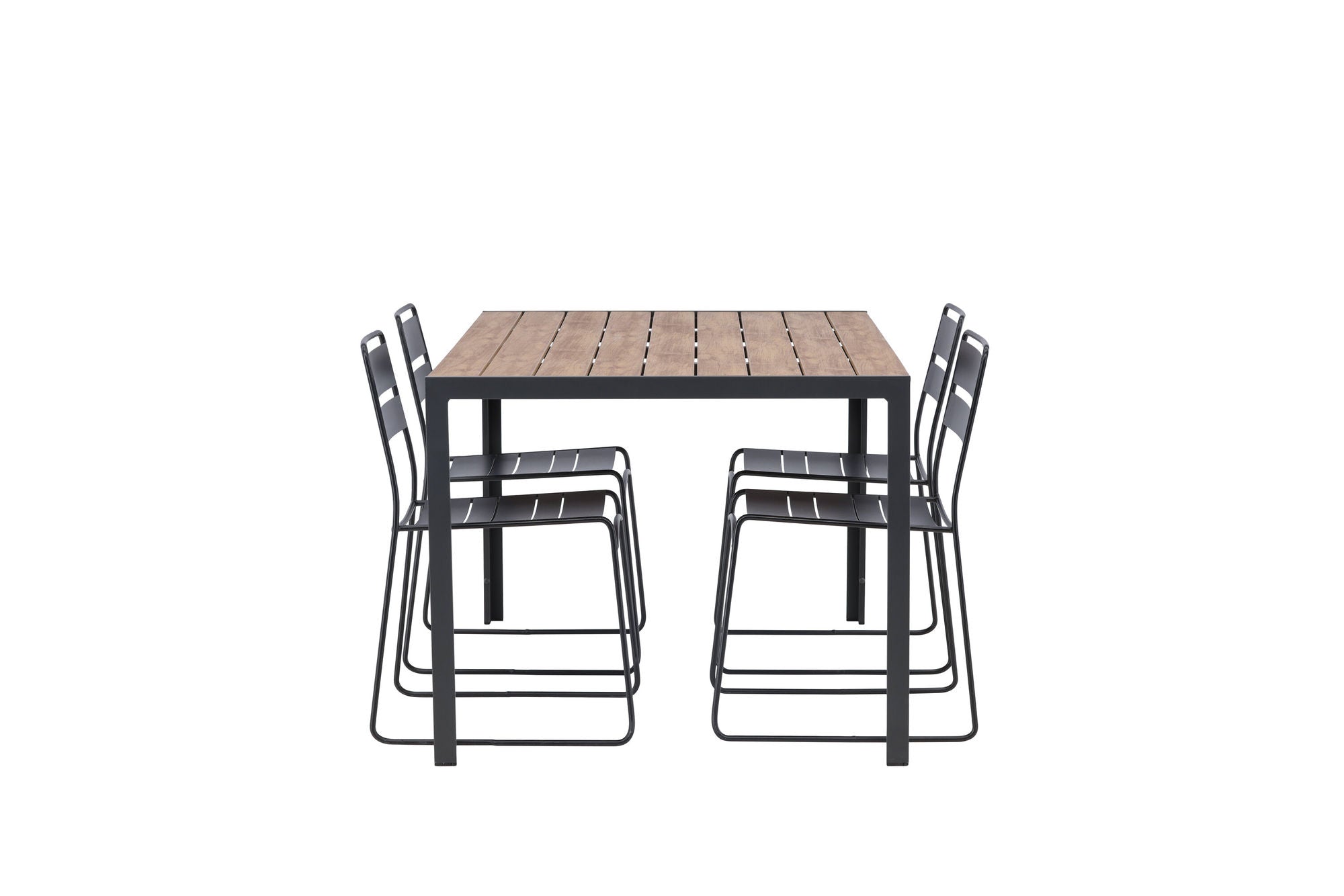 Venture Home Break Diningbord Alumnium - Black / Nature Rectangular 90*150* +Lina Spisebordsstol - Black _4