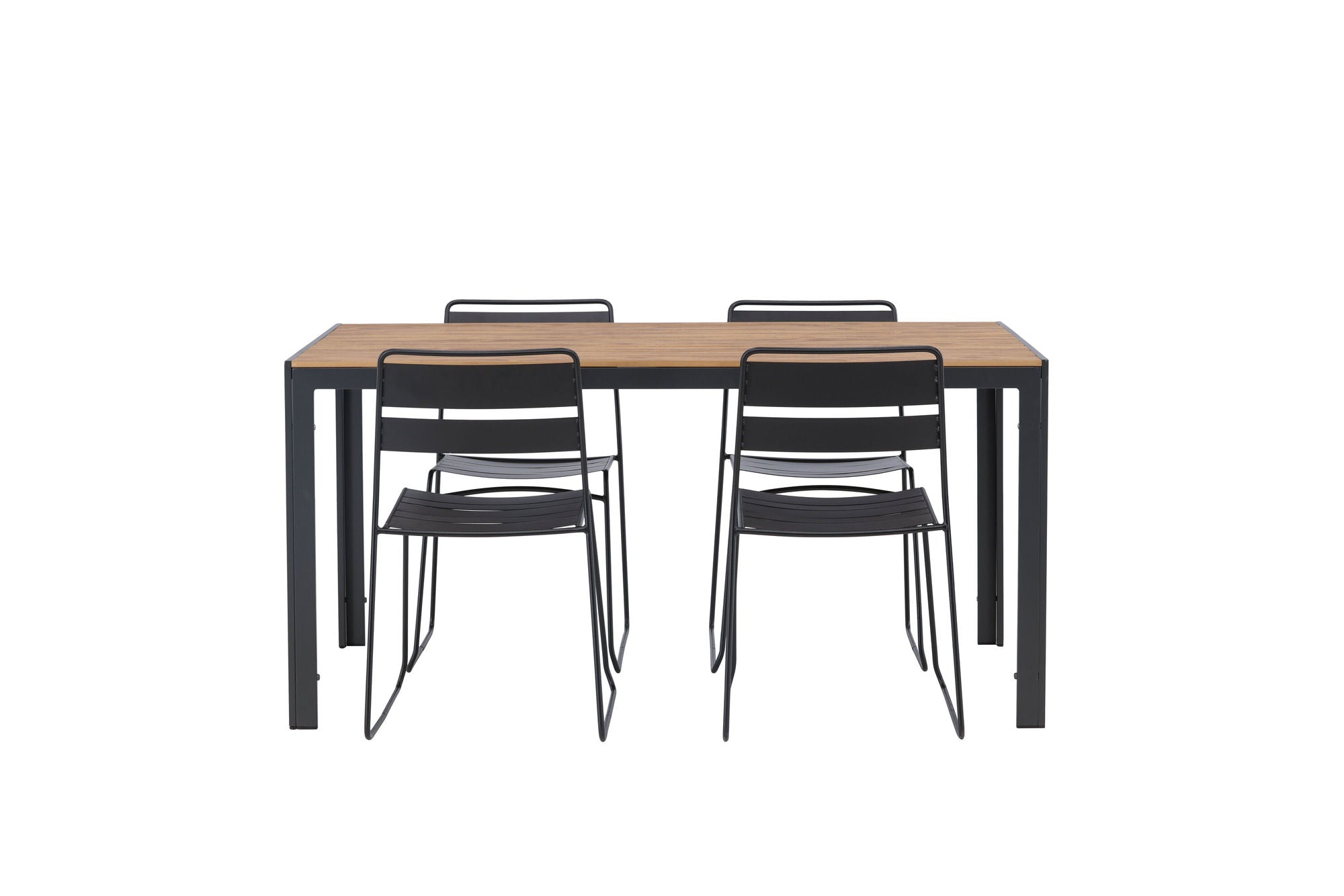 Venture Home Break Diningbord Alumnium - Black / Nature Rectangular 90*150* +Lina Spisebordsstol - Black _4