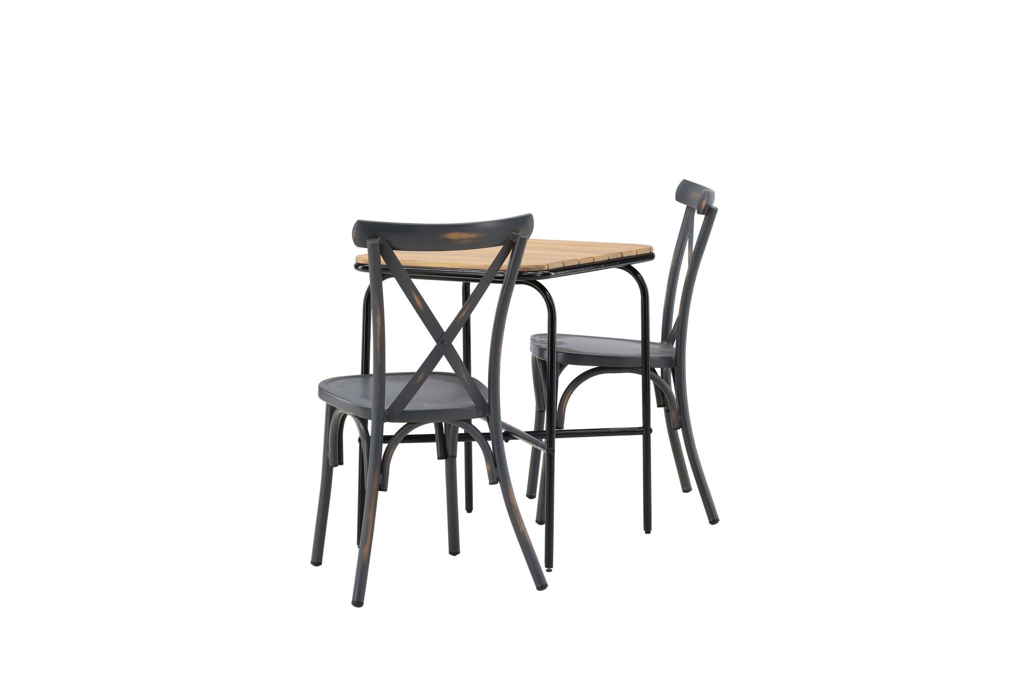 Venture Home Holmbeck Cafebord Steel - Black / Rectangular 55*70*74 +Tablas Diningchair Aluminium - Black / _2
