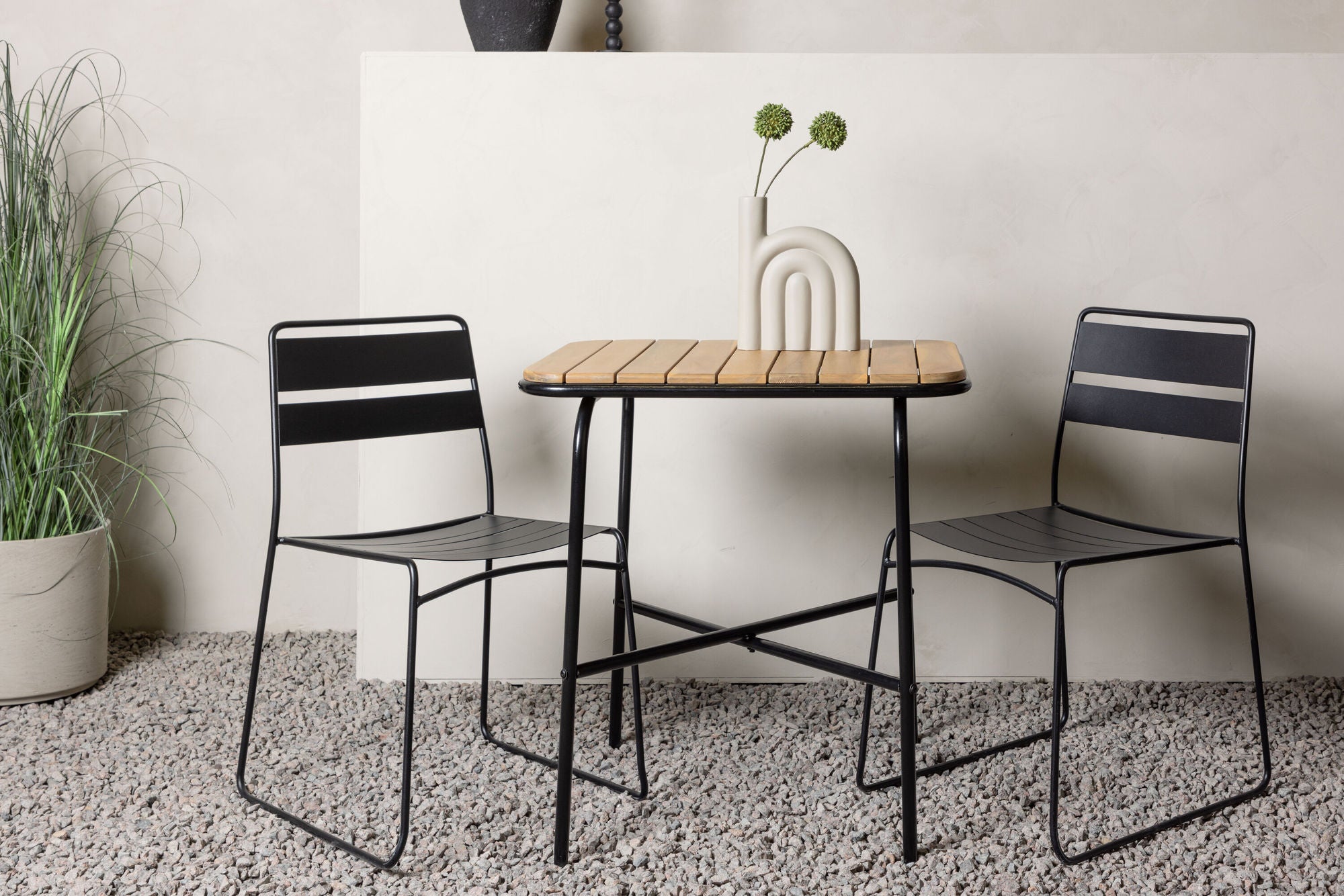 Venture Home Holmbeck Cafebord Steel - Black / Rectangular 55*70*74 +Lina Spisebordsstol - Black _2