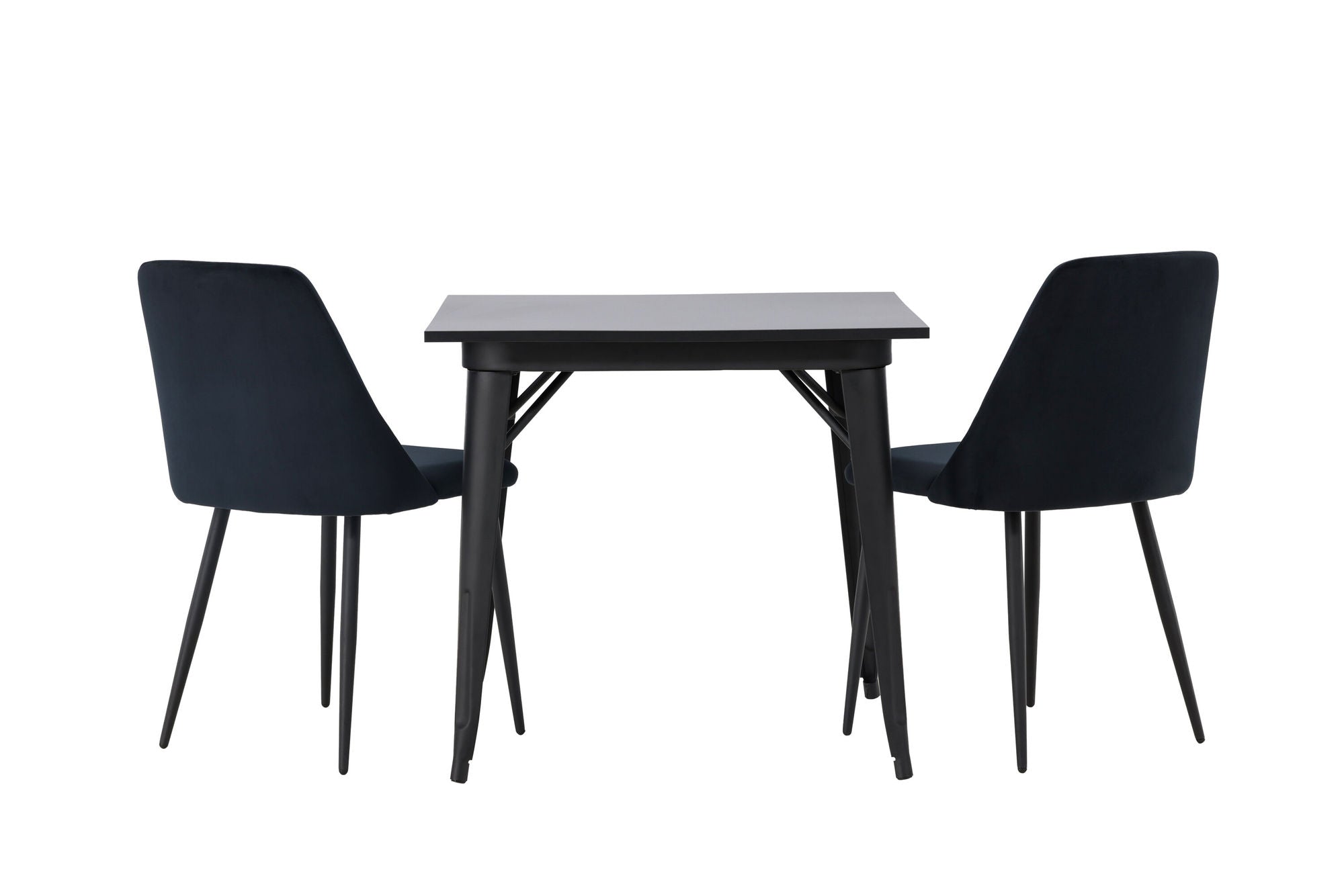 Venture Home Tempe spisebord - Black / Black MDF +Night Spisebordsstol - Black / Black Velvet _2