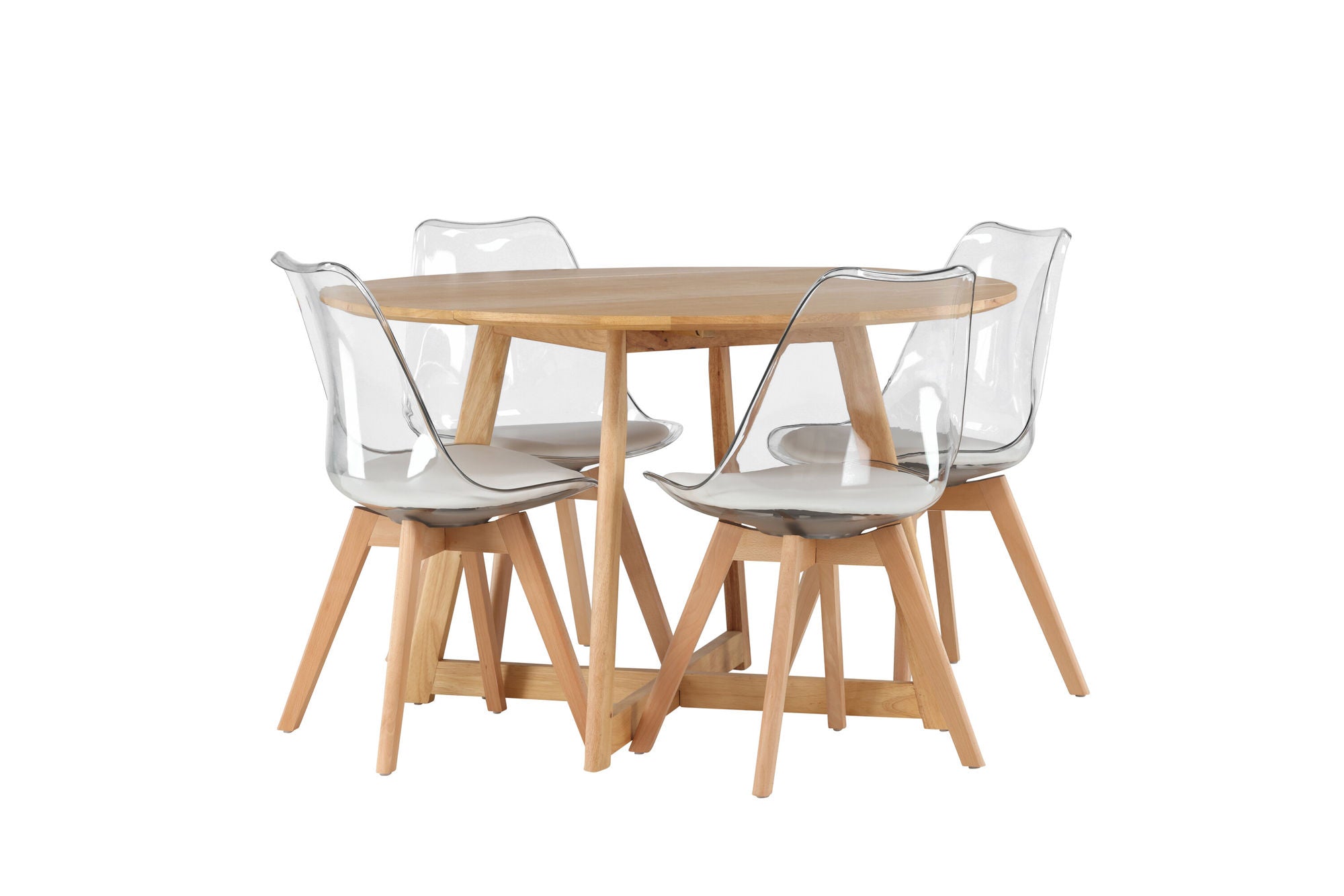 Venture Home Yakidon spisebord - Rubberwood / Oaklook MDF +Edvin Spisebordsstol - Nature / PET (seat cushion white) PET surface,seat with usual sponge _4