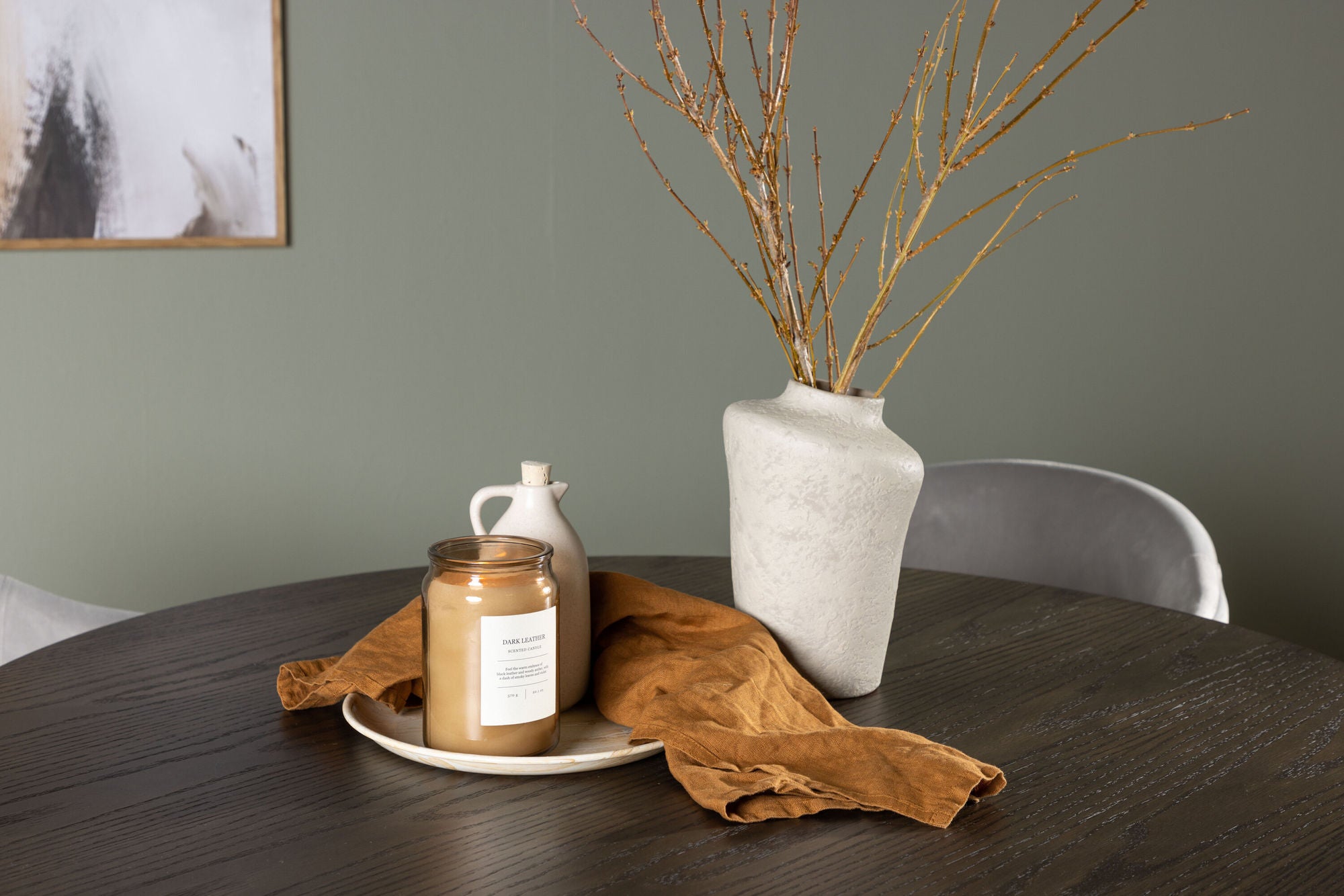 Venture Home Olivia spisebord - Mocca / Mocca Veneer +Evelina Spisebordsstol - Black / Light grey Velvet _4