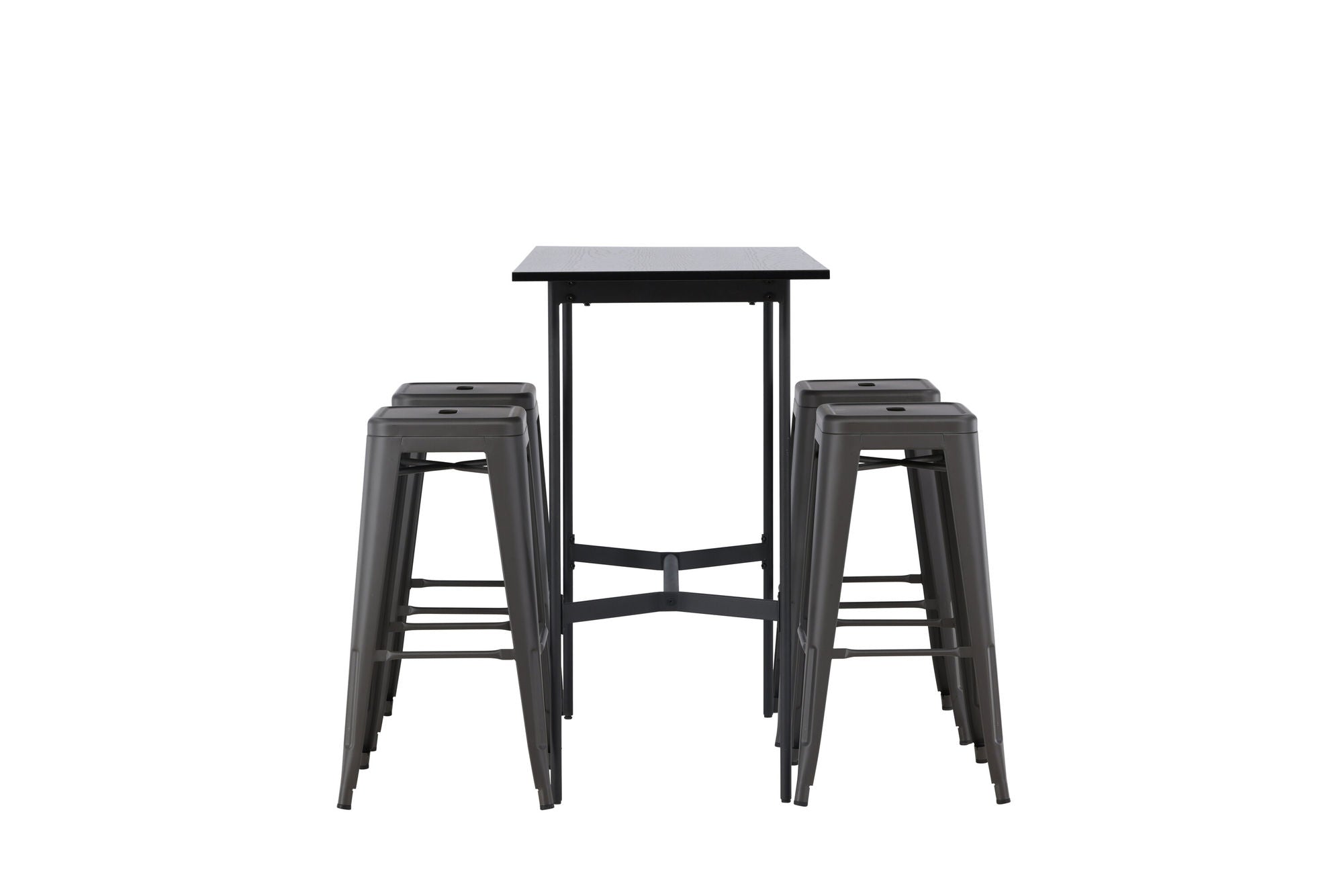 Venture Home Rax Bar bord 120*60 - Black / Black MDF +Tempe Bar stol - Dark Grey / Metal _4
