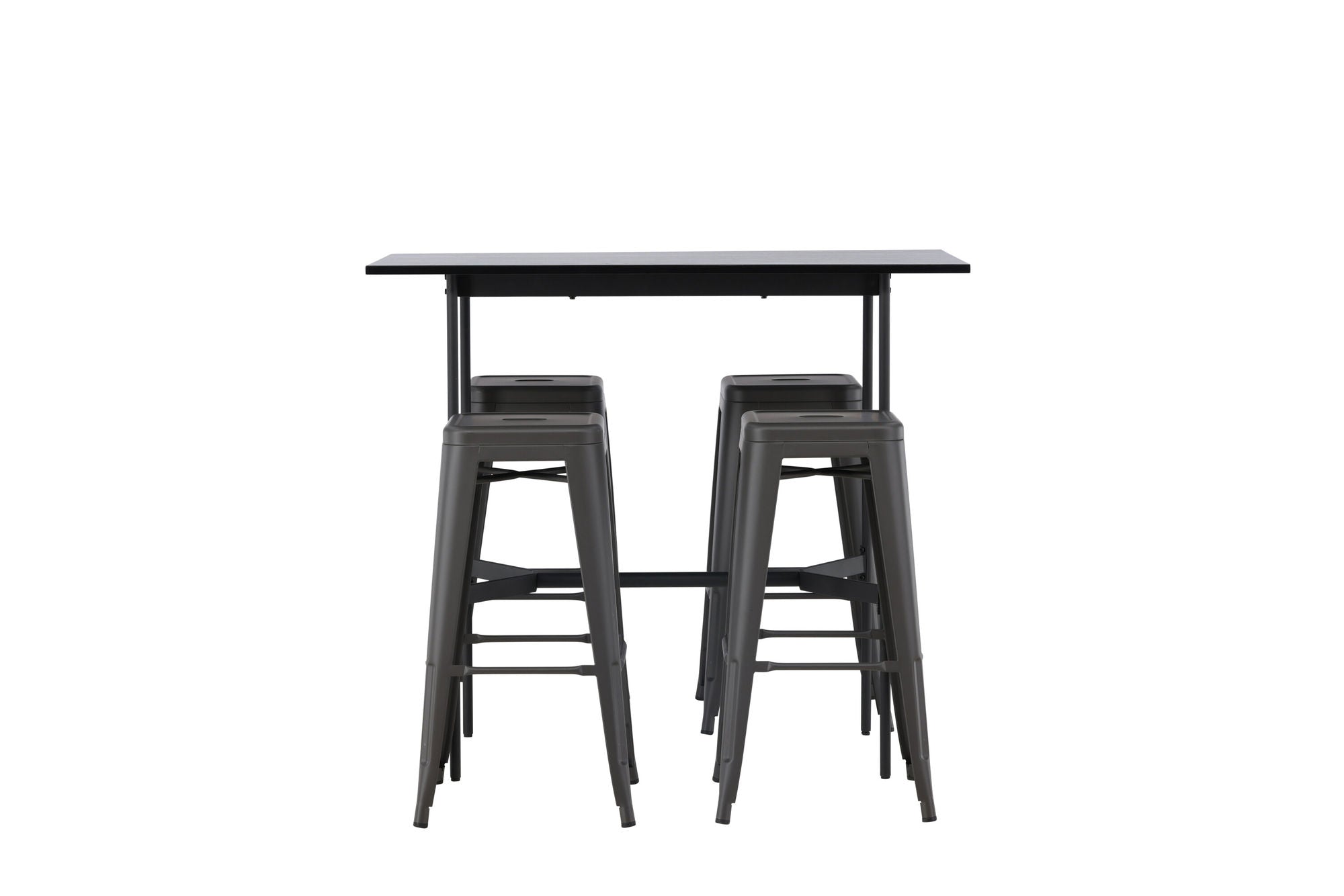 Venture Home Rax Bar bord 120*60 - Black / Black MDF +Tempe Bar stol - Dark Grey / Metal _4