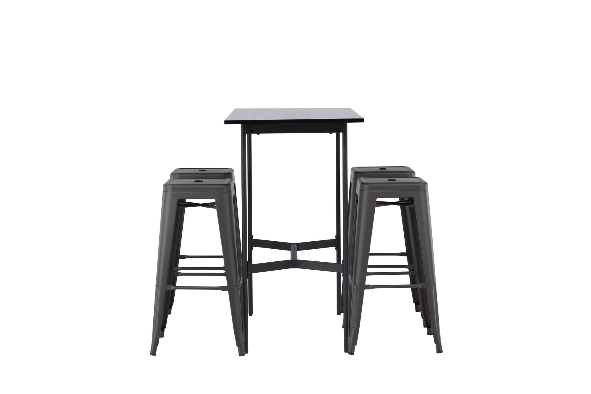 Venture Home Rax Bar bord 120*60 - Black / Black MDF +Tempe Bar stol - Dark Grey / Metal _4