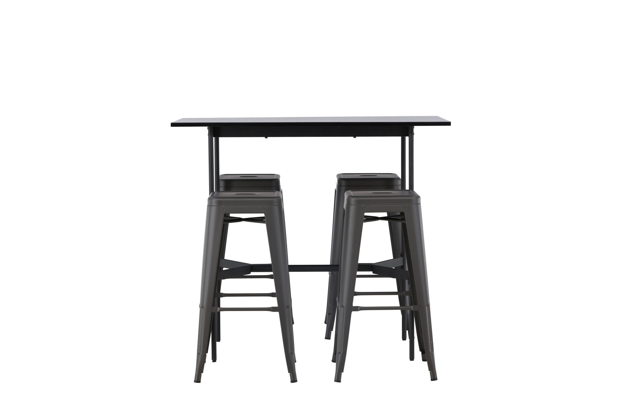 Venture Home Rax Bar bord 120*60 - Black / Black MDF +Tempe Bar stol - Dark Grey / Metal _4