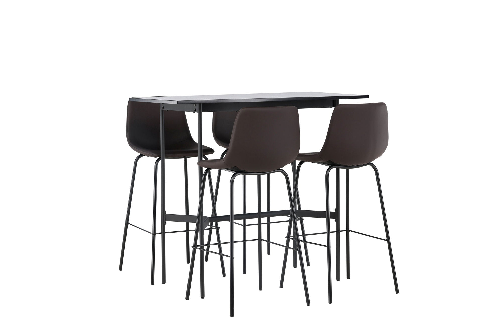 Venture Home Rax Bar bord 120*60 - Black / Black MDF +Alexi Bar stol - Matte black / Dark brown PU _4