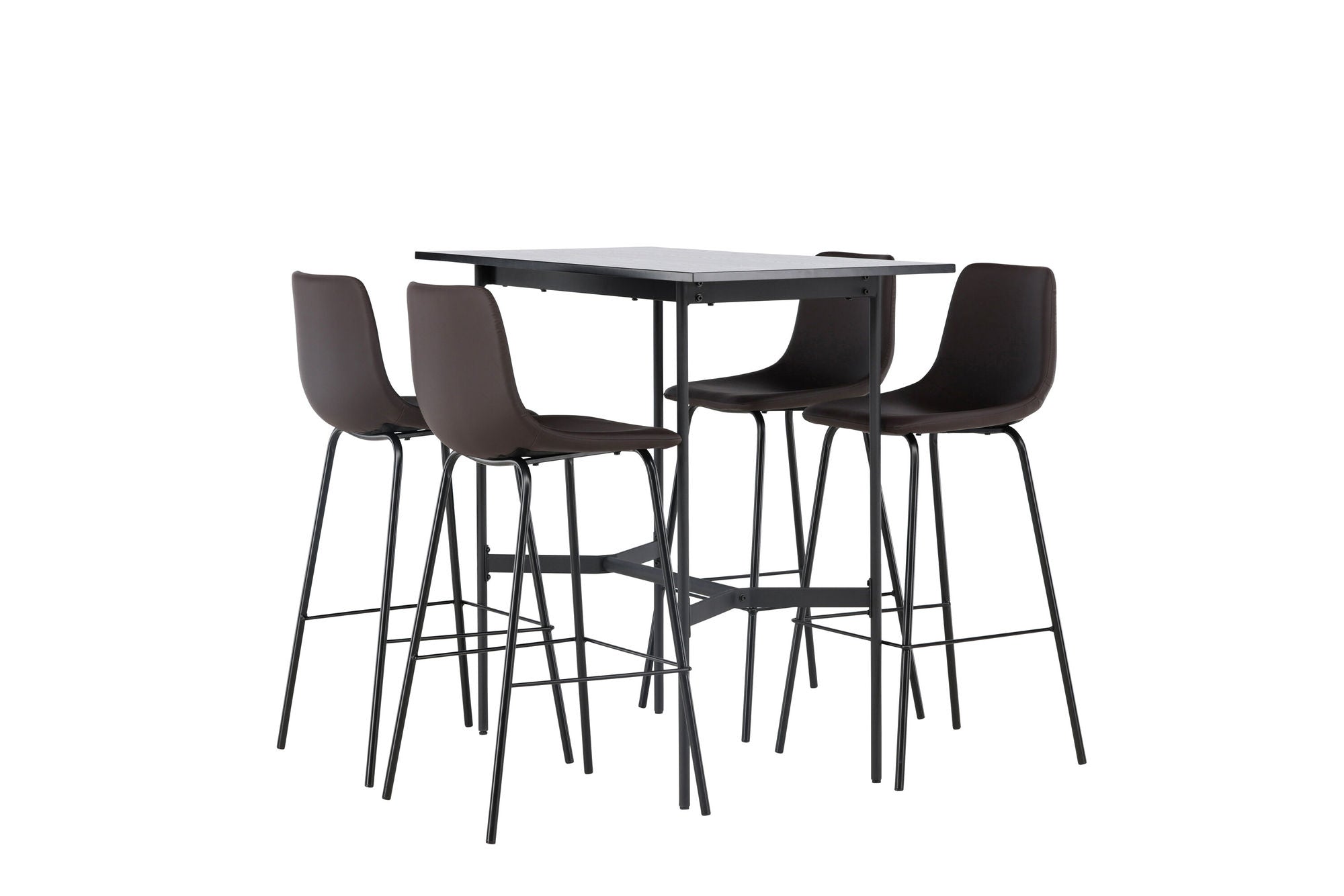 Venture Home Rax Bar bord 120*60 - Black / Black MDF +Alexi Bar stol - Matte black / Dark brown PU _4