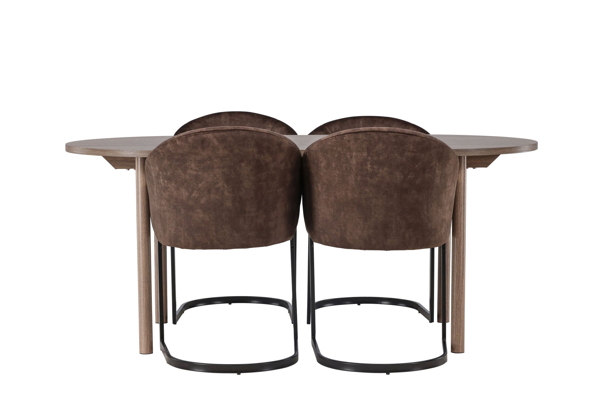 Venture Home Andy spisebord 180*75 - Natural / Natural MDF +Evening Spisebordsstol - Matte brown / Brown Fabric _4