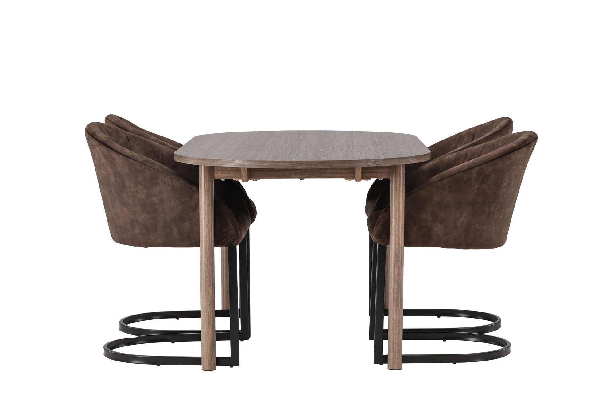 Venture Home Andy spisebord 180*75 - Natural / Natural MDF +Evening Spisebordsstol - Matte brown / Brown Fabric _4
