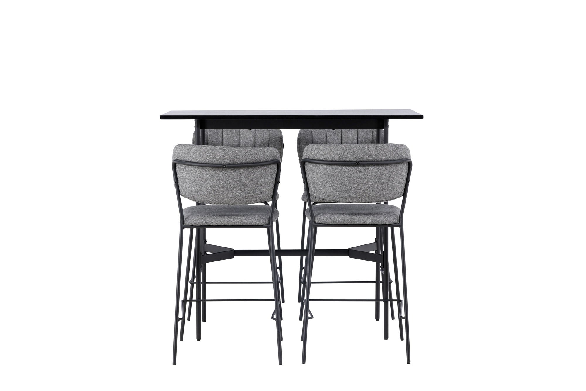 Venture Home Rax Bar bord 120*60 - Black / Black MDF +Bell Bar stol - Black / Grey Fabric _4