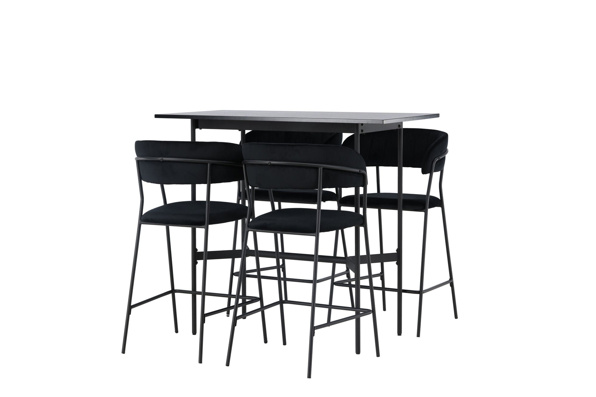 Venture Home Rax Bar bord 120*60 - Black / Black MDF +Lui Bar stol - Black / Black PU _4
