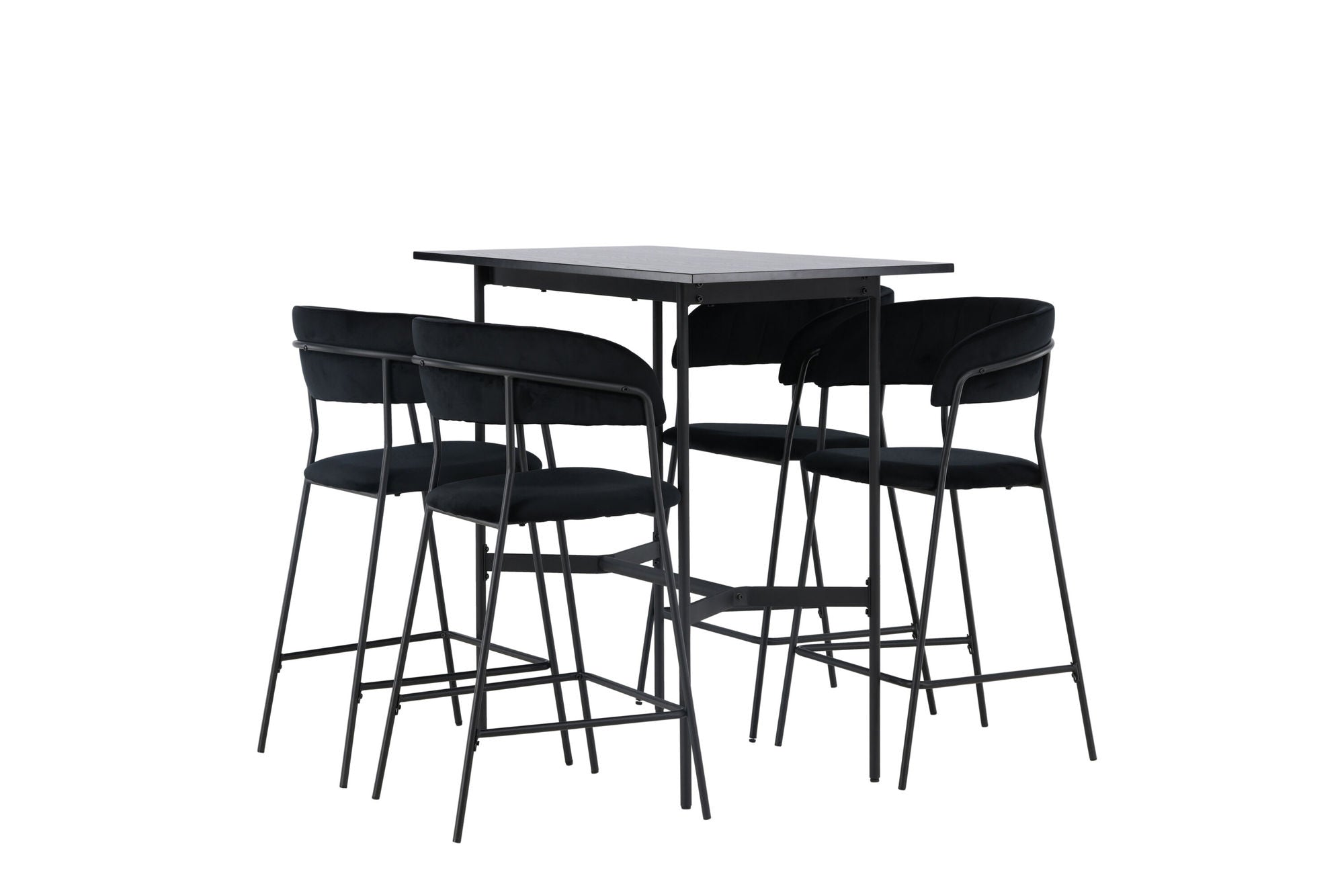 Venture Home Rax Bar bord 120*60 - Black / Black MDF +Lui Bar stol - Black / Black PU _4