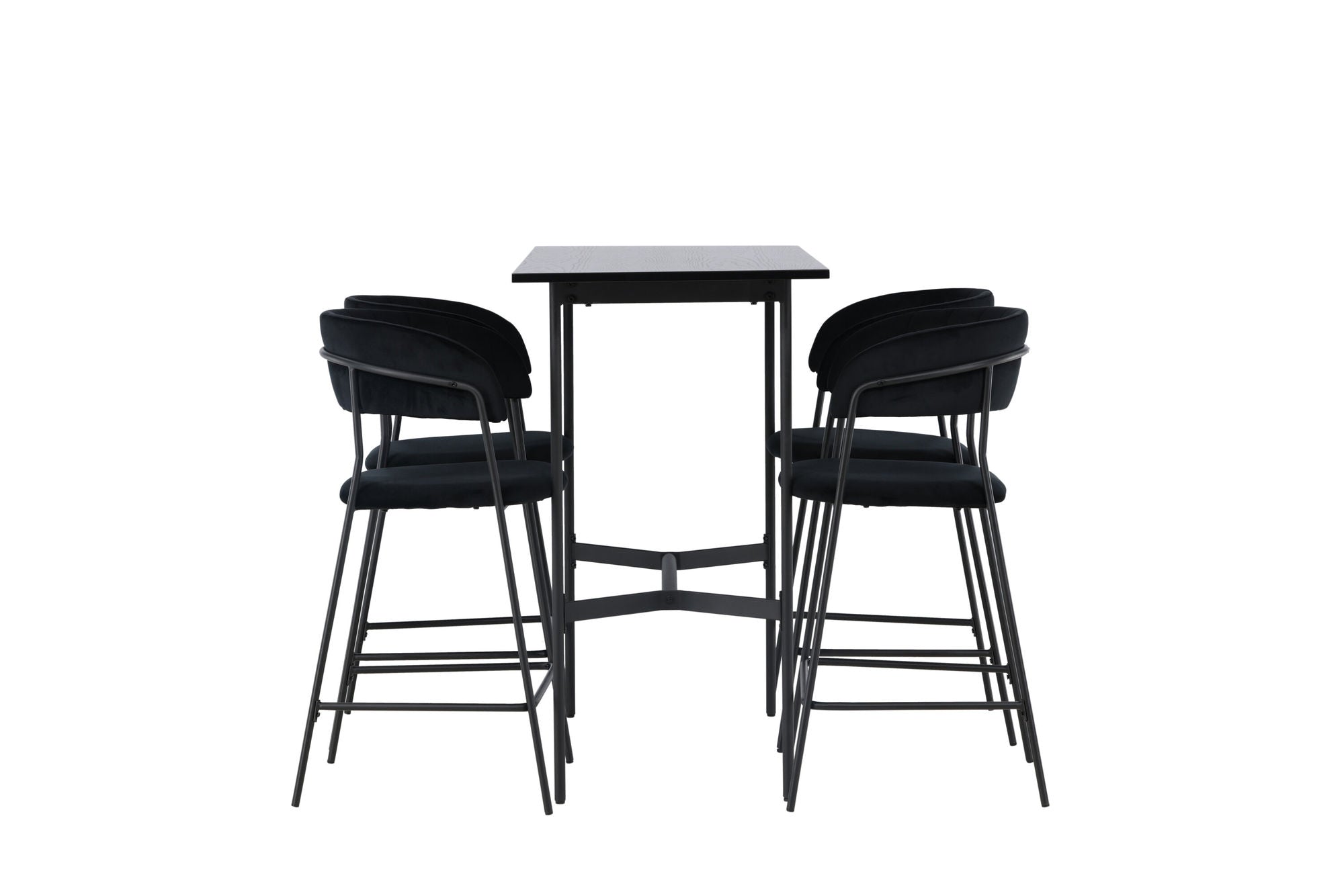 Venture Home Rax Bar bord 120*60 - Black / Black MDF +Lui Bar stol - Black / Black PU _4