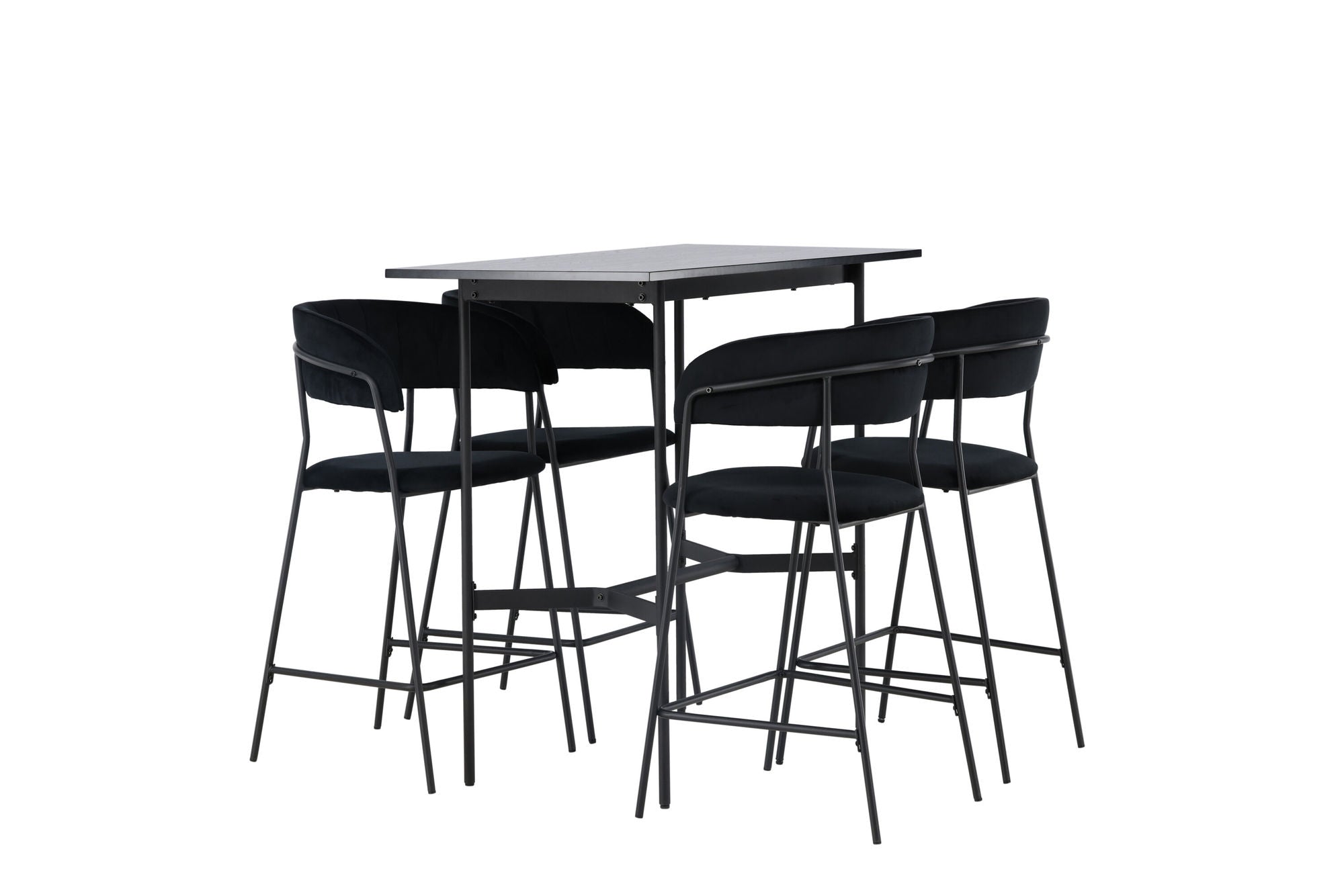 Venture Home Rax Bar bord 120*60 - Black / Black MDF +Lui Bar stol - Black / Black PU _4