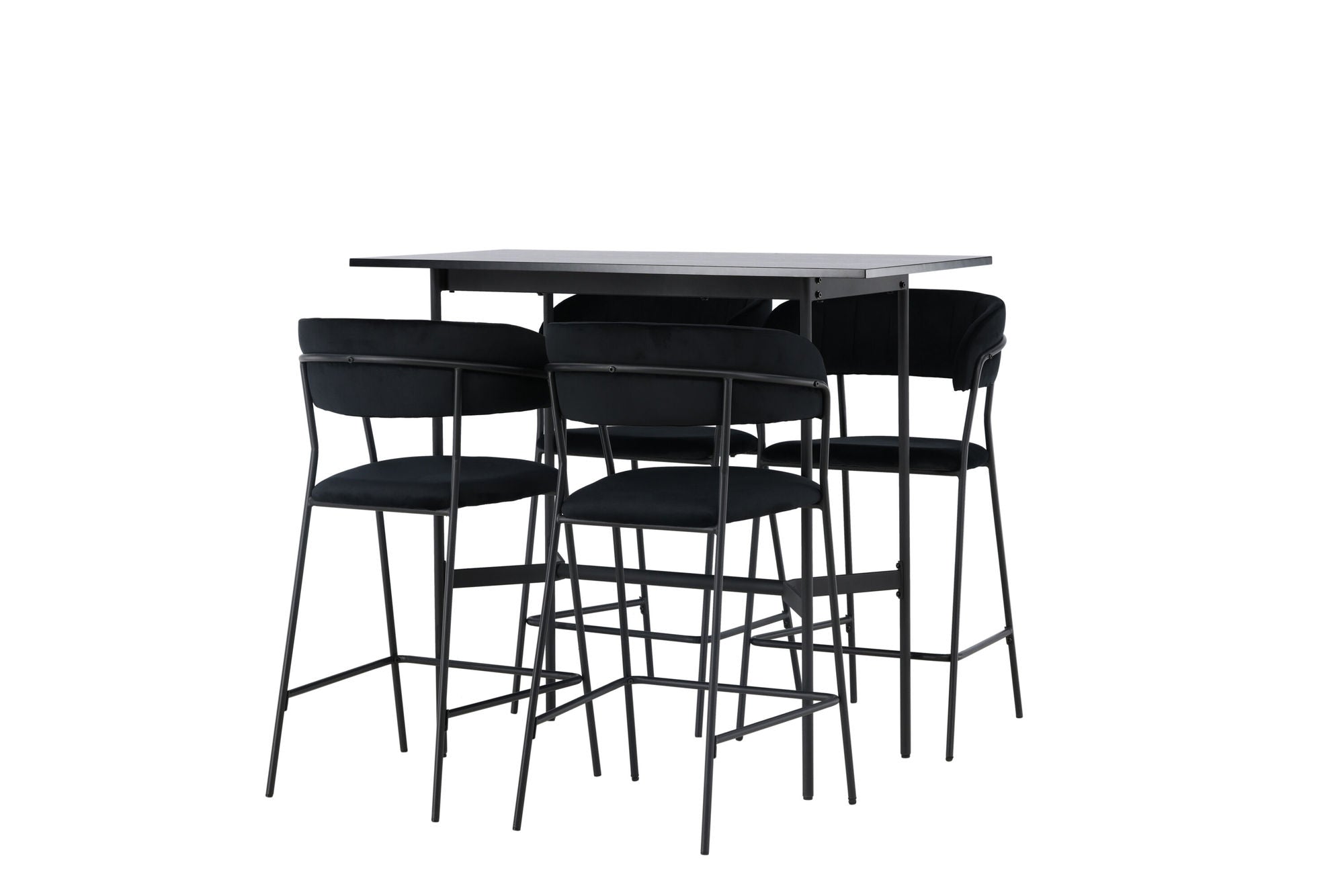 Venture Home Rax Bar bord 120*60 - Black / Black MDF +Lui Bar stol - Black / Black PU _4