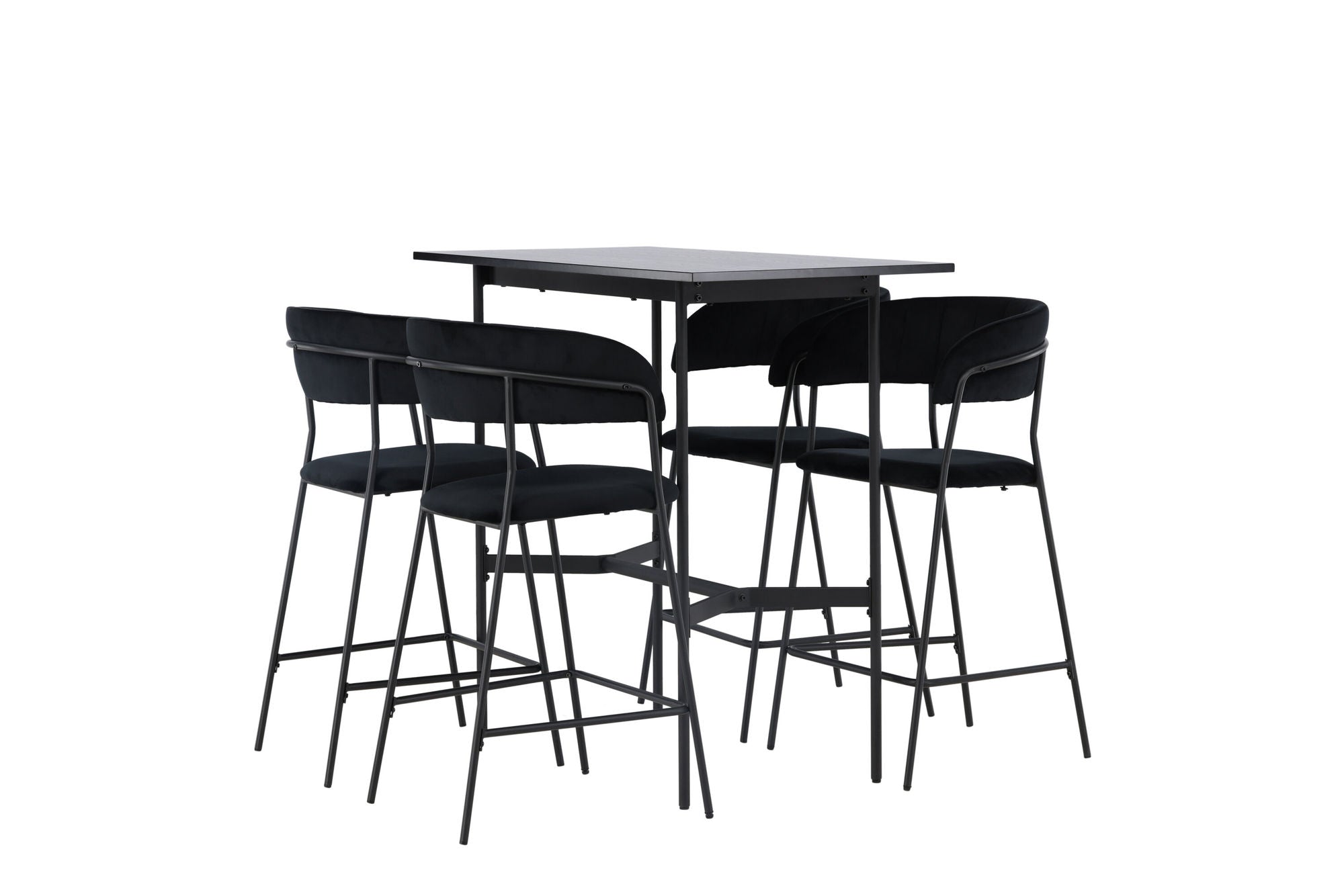 Venture Home Rax Bar bord 120*60 - Black / Black MDF +Lui Bar stol - Black / Black PU _4