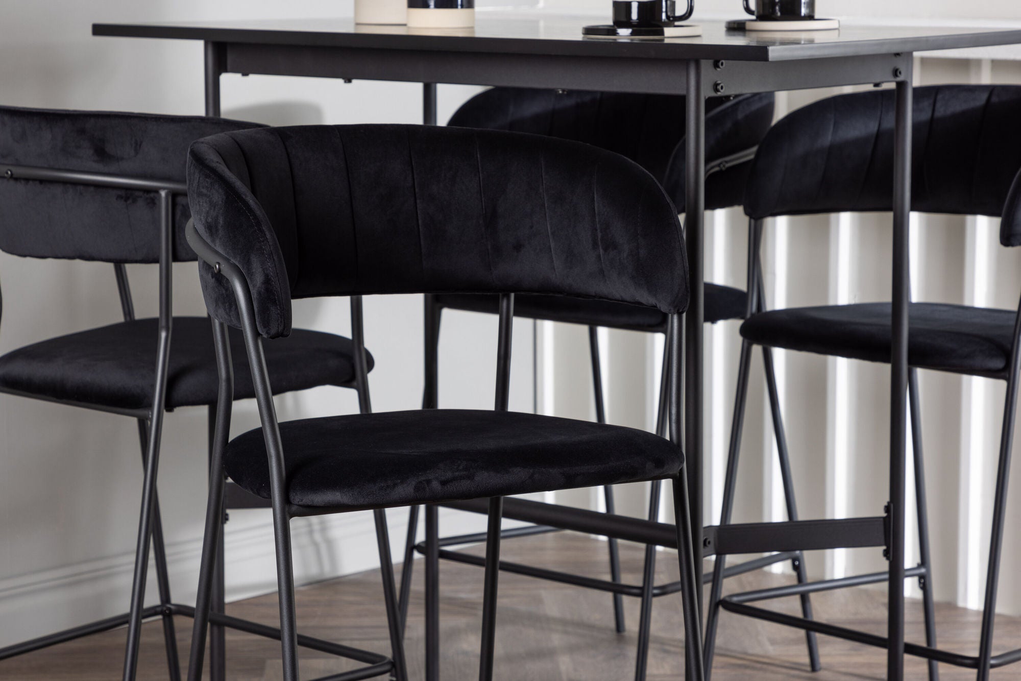 Venture Home Rax Bar bord 120*60 - Black / Black MDF +Lui Bar stol - Black / Black PU _4