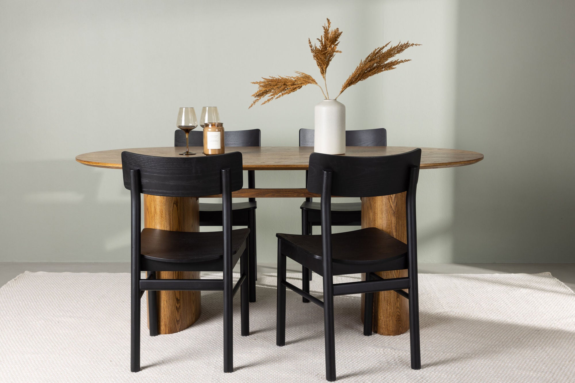 Venture Home Isolde spisebord 140*75 - Nature / Nature MDF +Montros Spisebordsstol - Natural / Natural Rubberwood _4